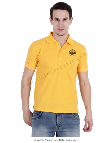 Yellow Uniform Polo T- Shirt view 1