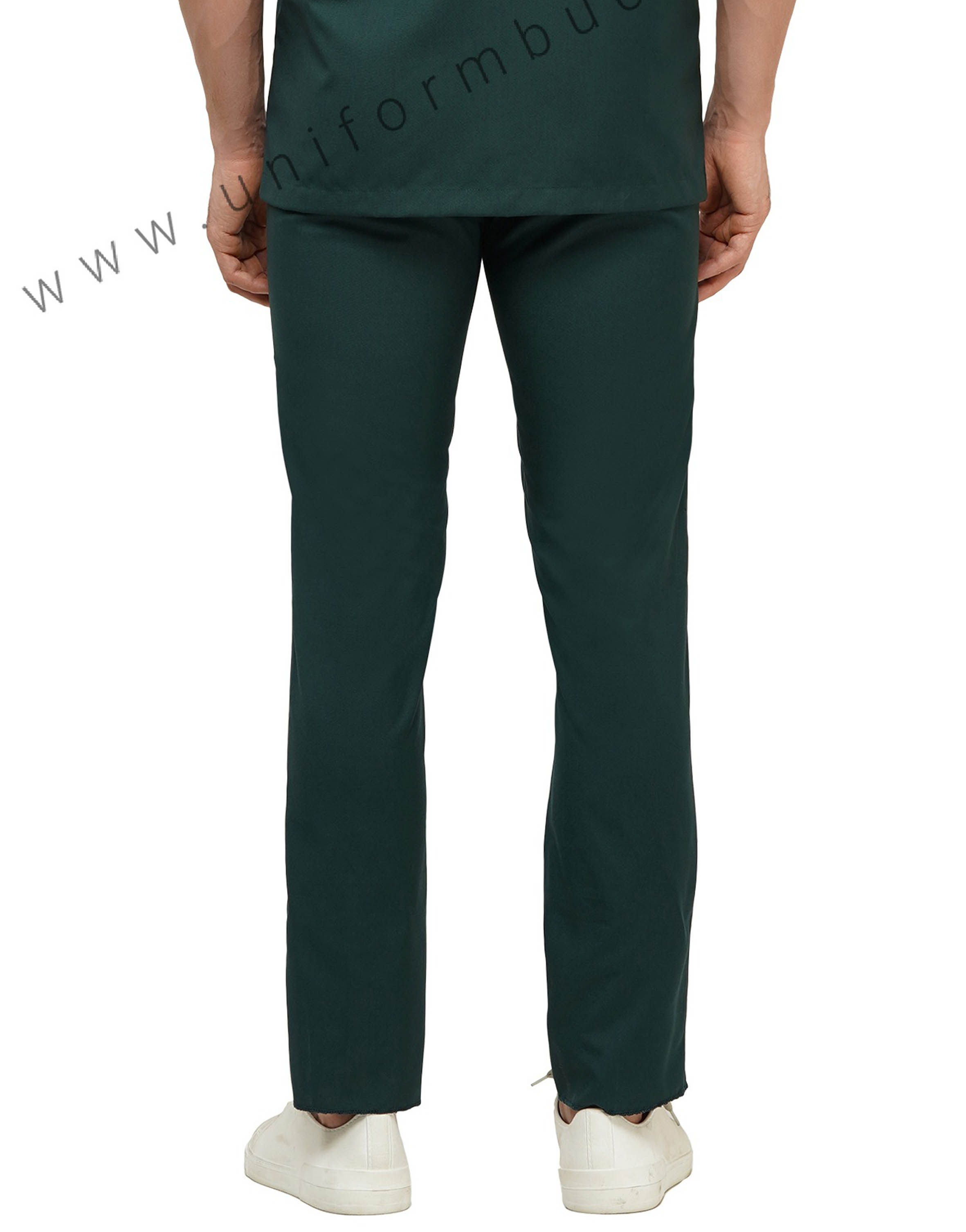 Bottle Green Workwear Trousers For Men view 3