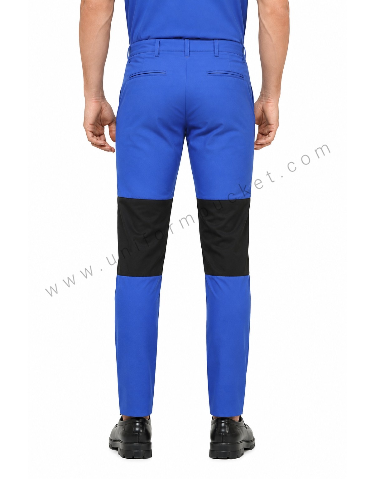 Royal Blue Belted Work Trouser thumbnail 3