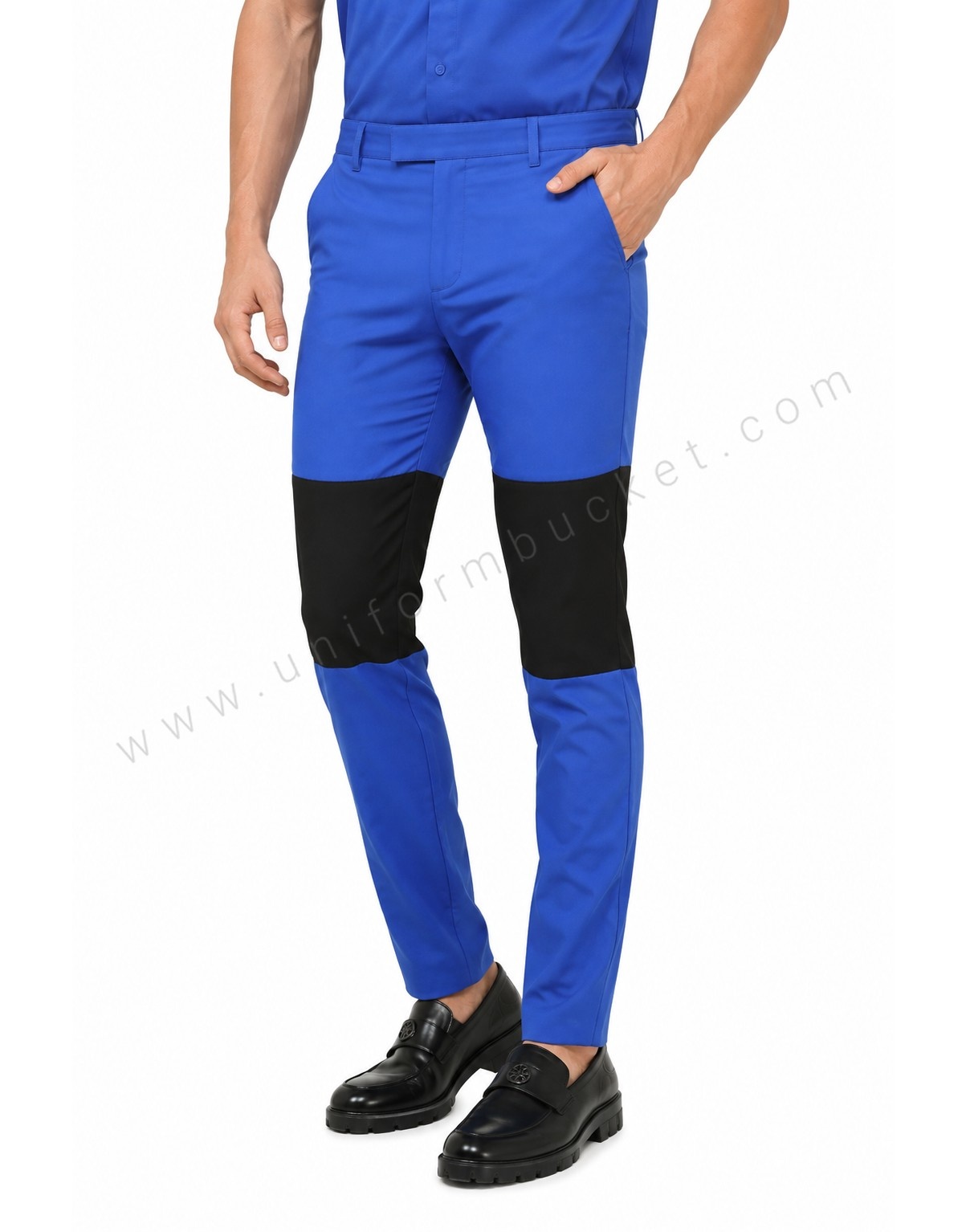 Royal Blue Belted Work Trouser thumbnail 2