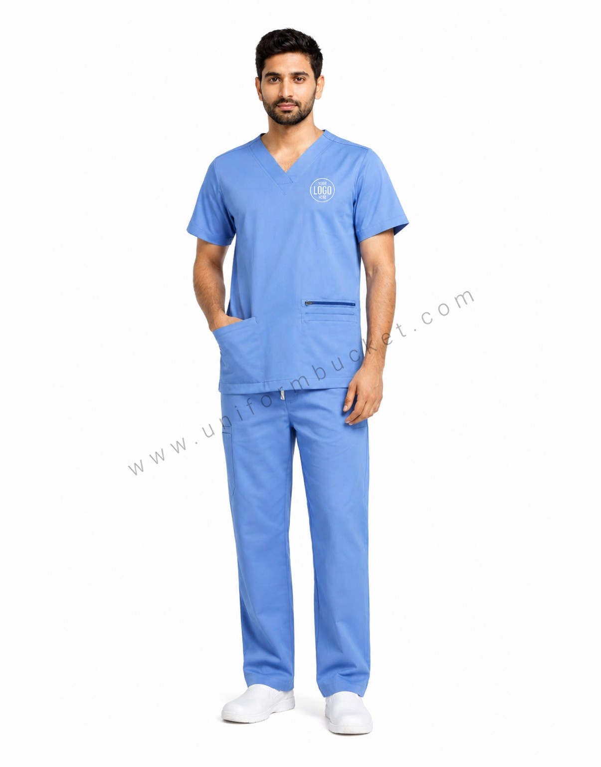 sky blue male full elastic pajama with two side pocket  thumbnail 4