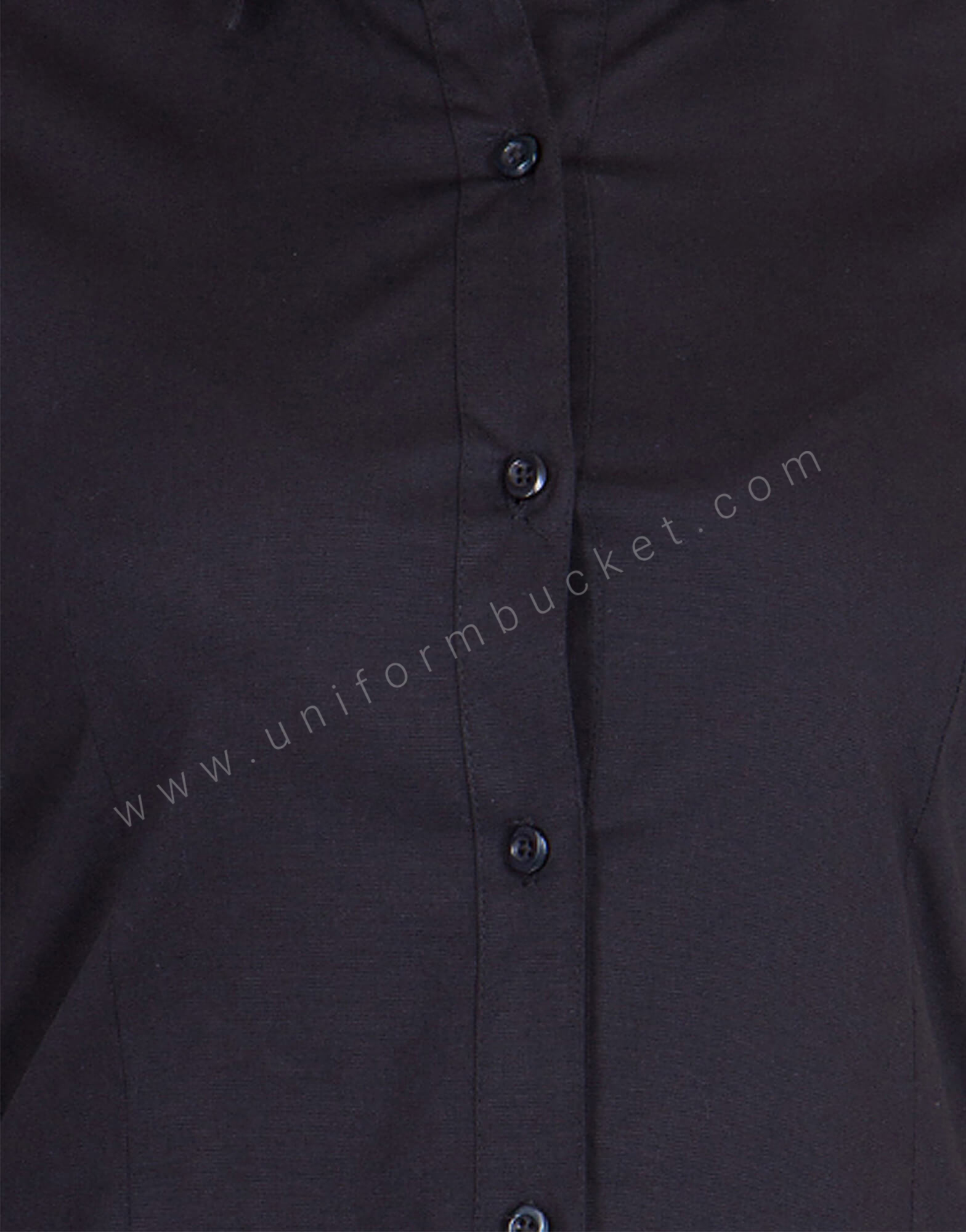 3- 4th Sleeve Button-Down Black Shirt thumbnail 3