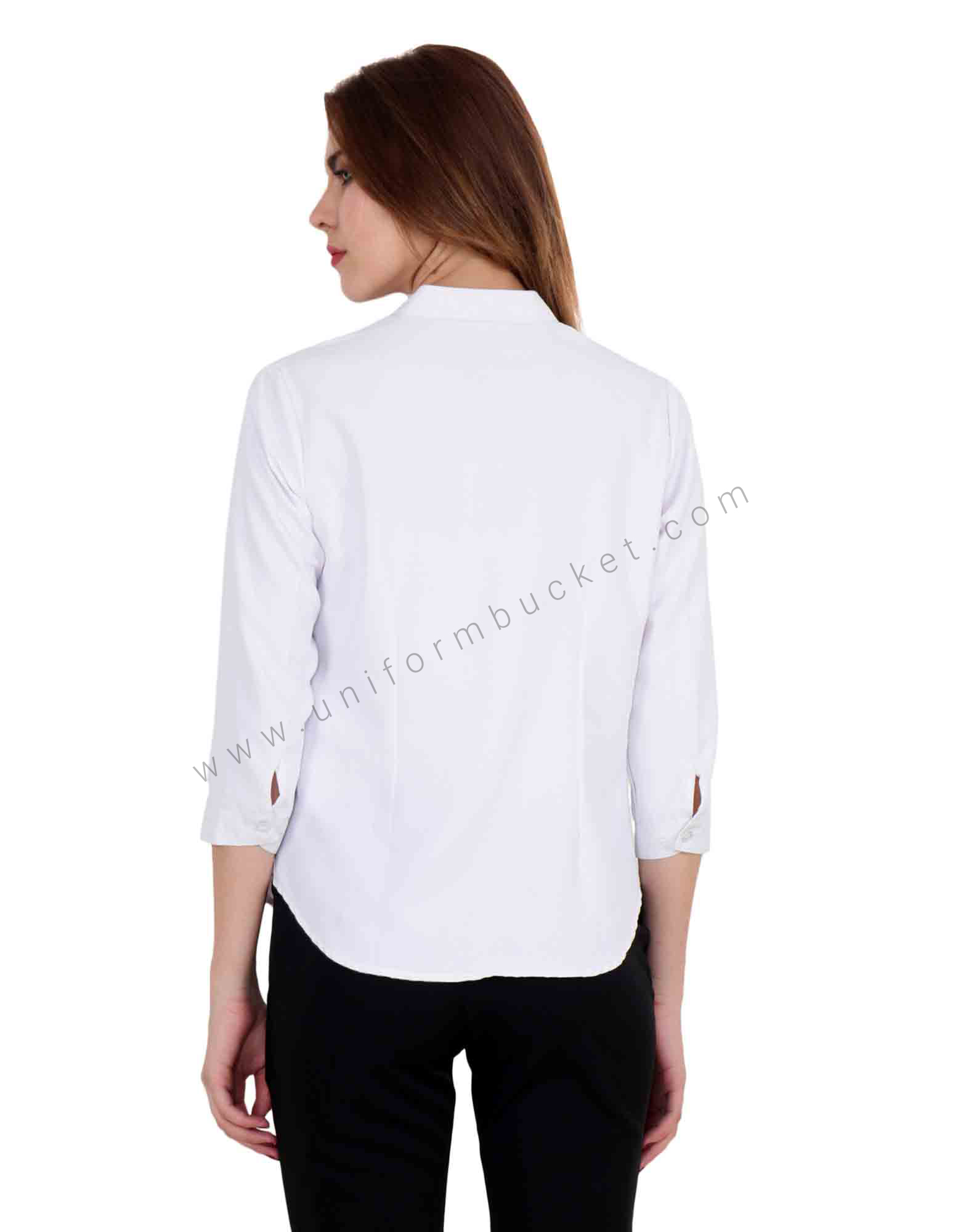 Band Collar White Shirt thumbnail 2