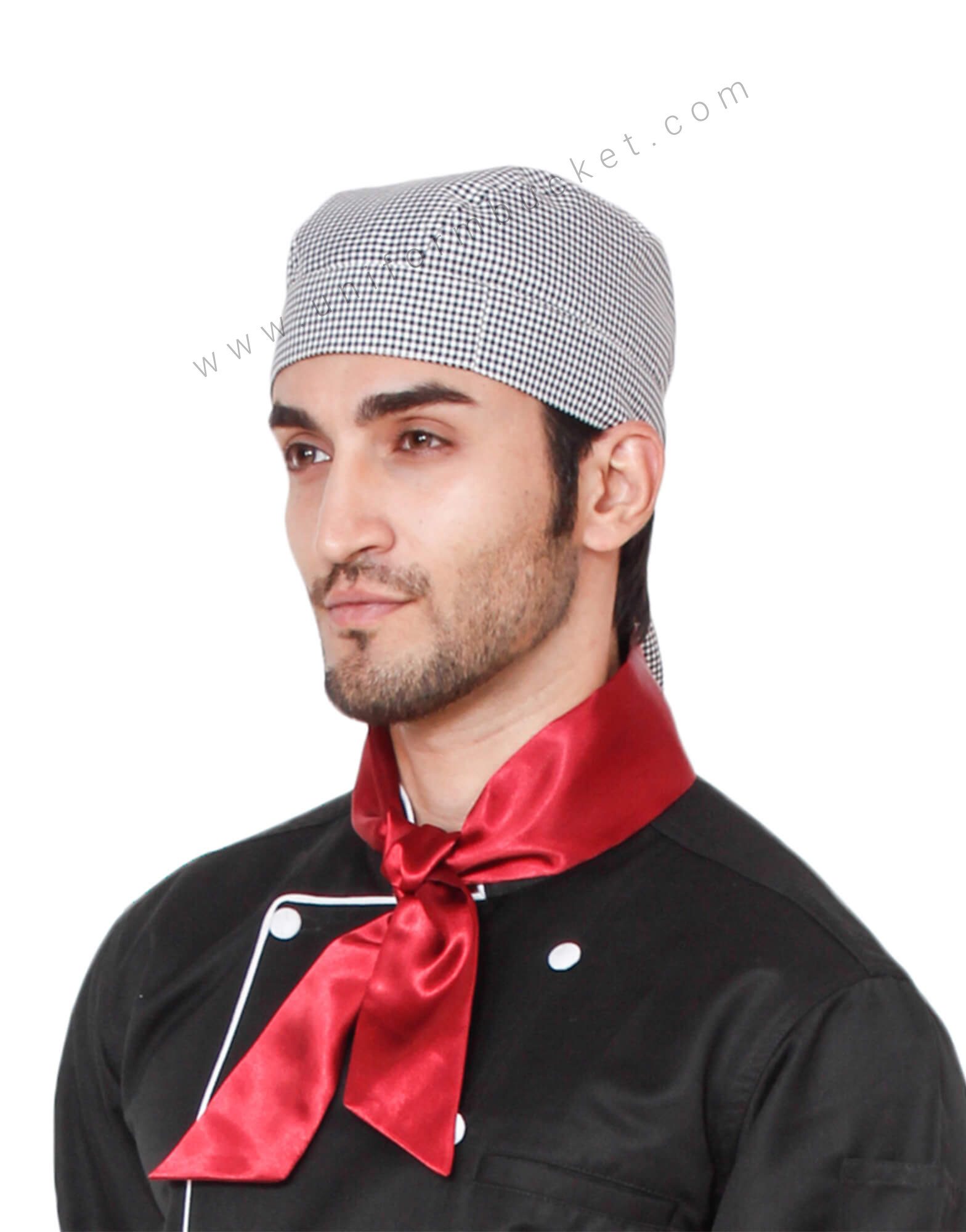 Check Pattern Bandana For Chef thumbnail 3