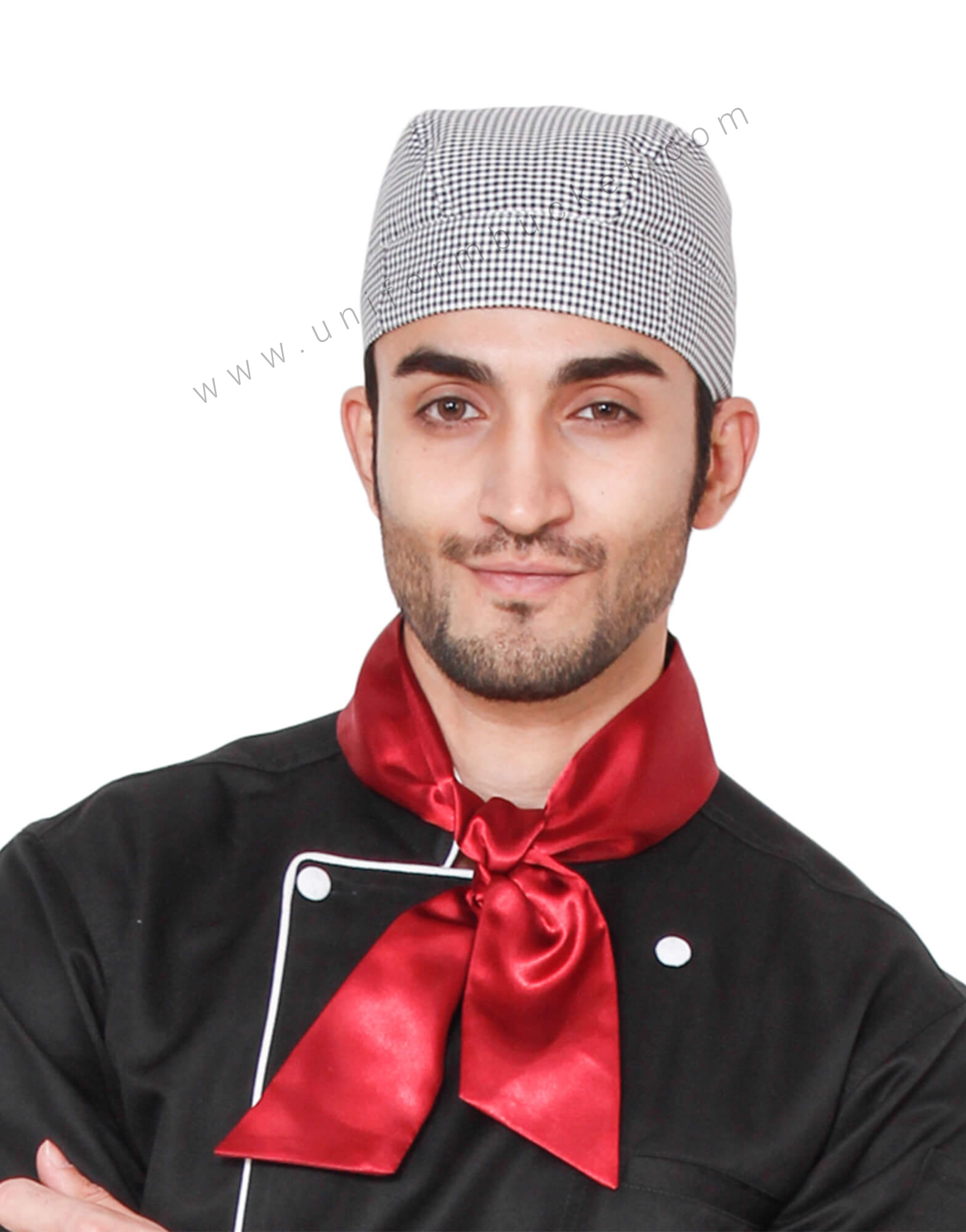 Check Pattern Bandana For Chef thumbnail 2