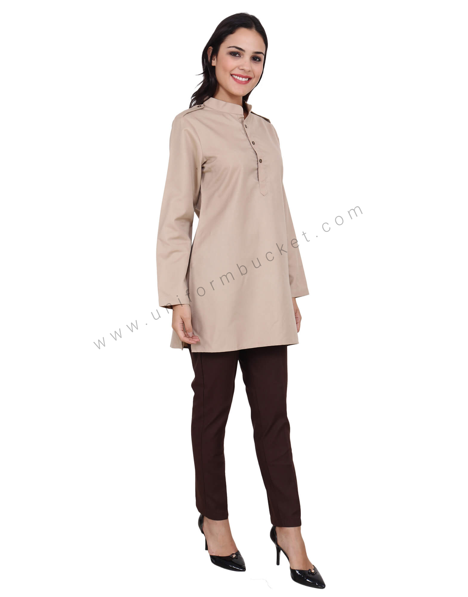 Beige Security Guard kurta For Female thumbnail 3