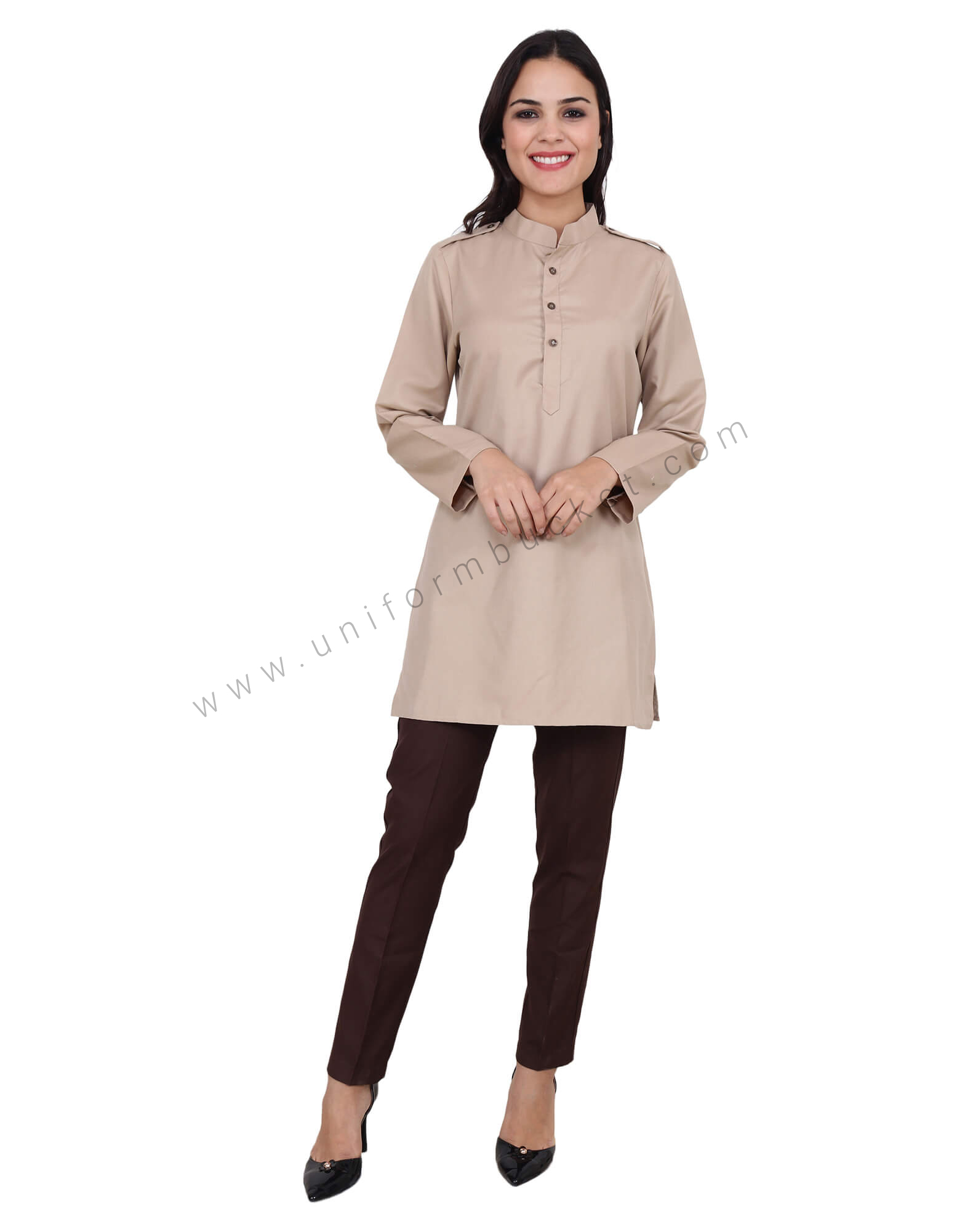 Beige Security Guard kurta For Female thumbnail 2