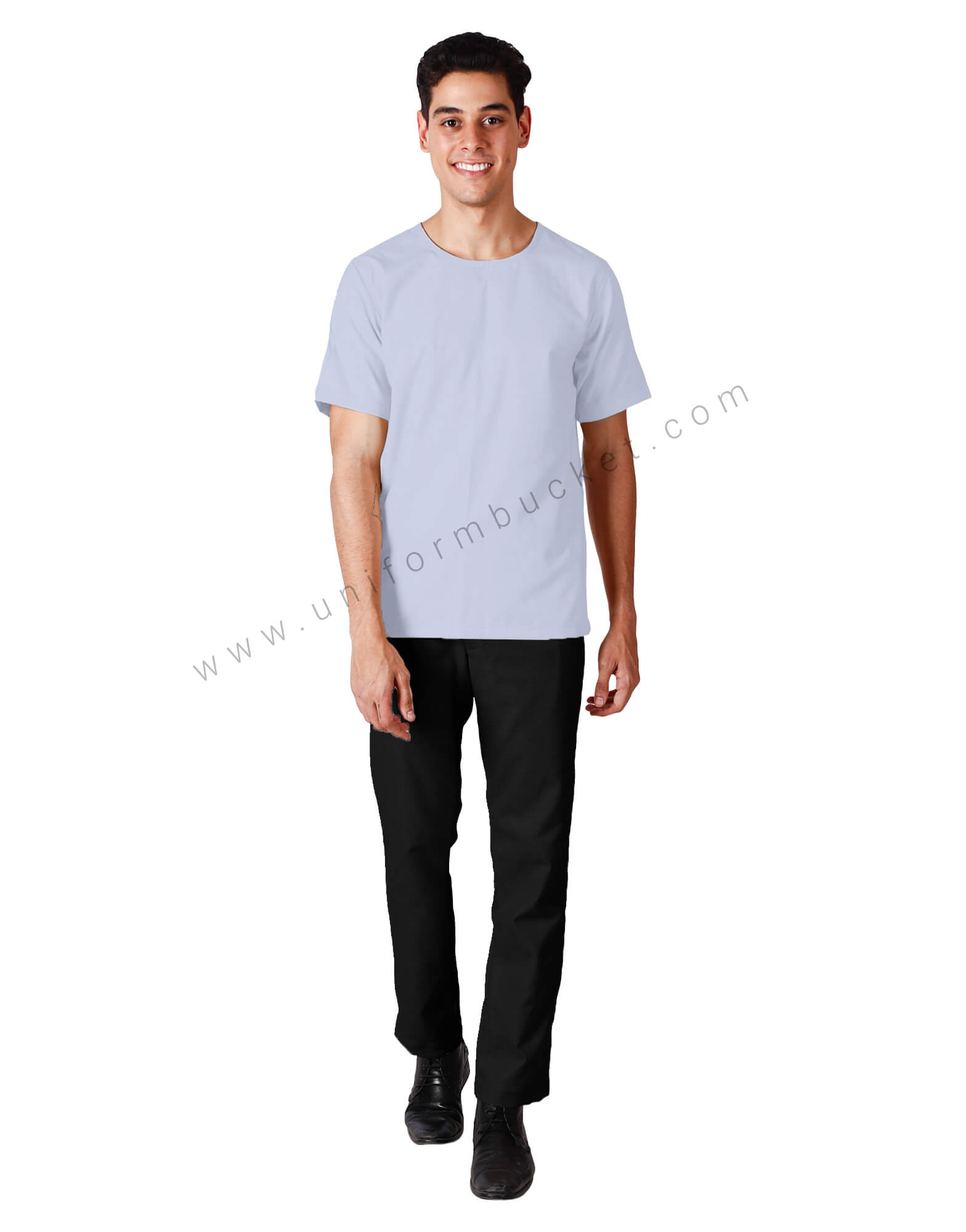 Round Neck Grey T Shirt Style Top thumbnail 2