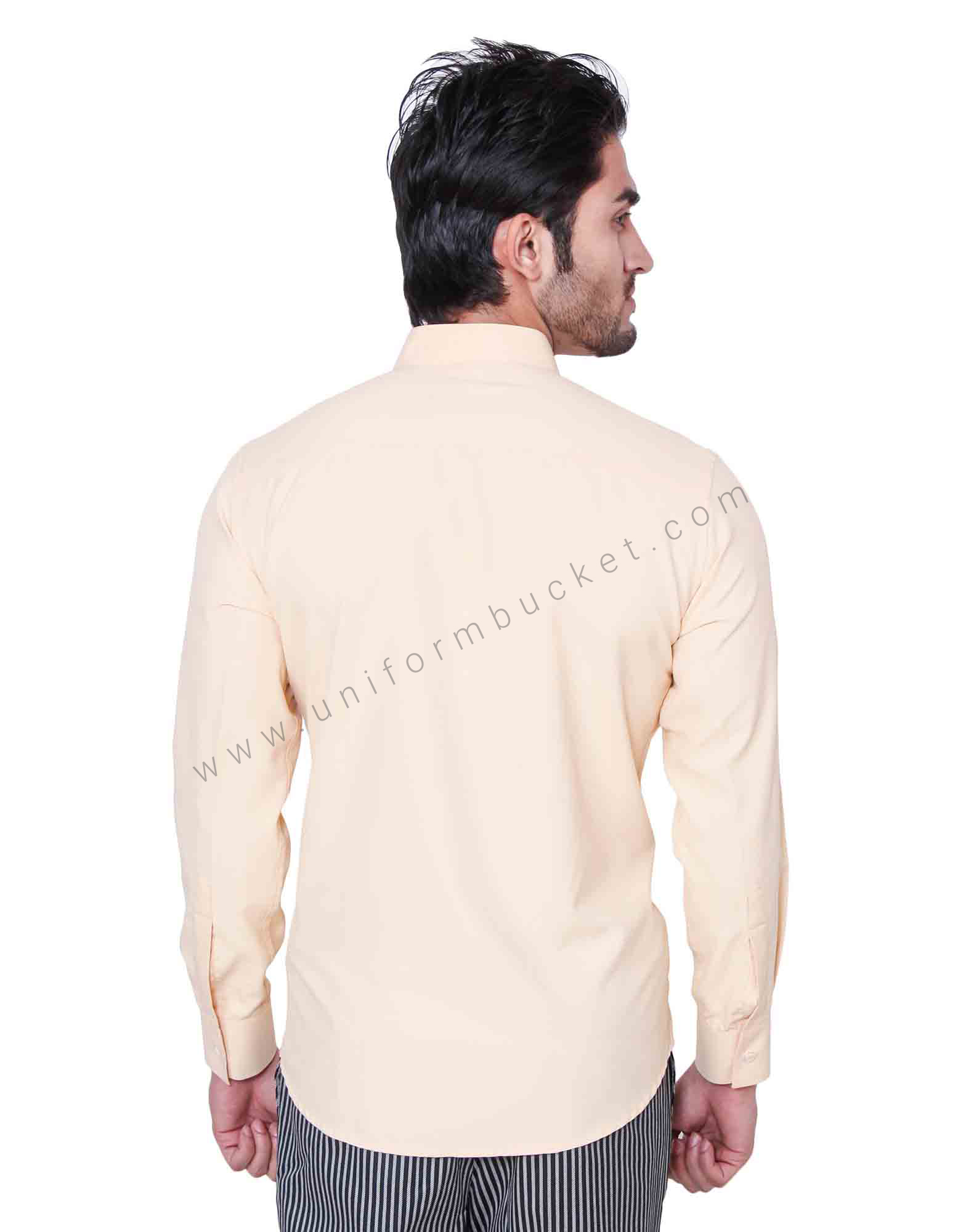 Ban Collar Beige Shirt thumbnail 2