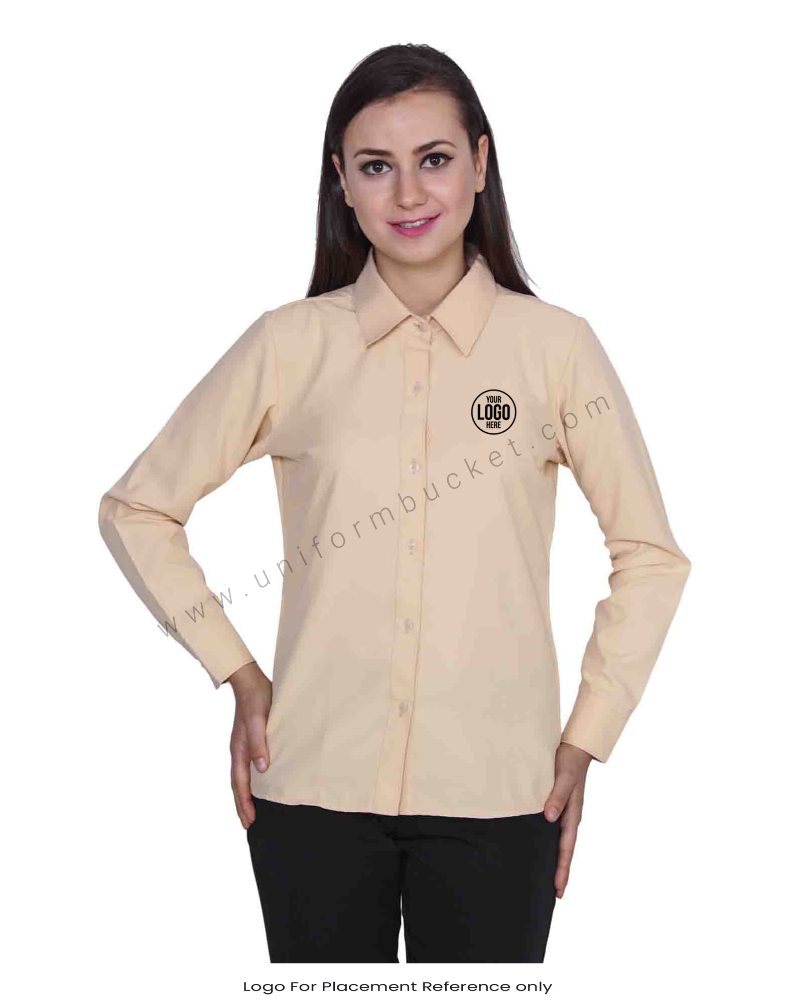 Tan Beige Fitted formal Shirt thumbnail 4