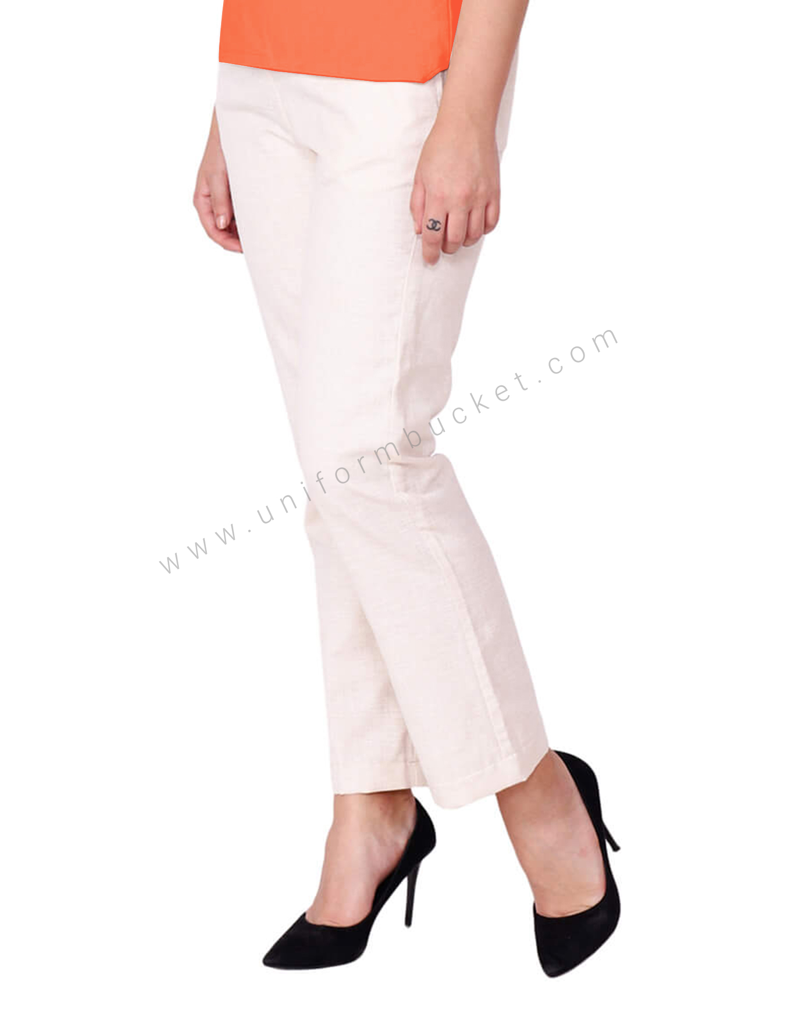 Beige Uniform Trouser With Adjustable Loops thumbnail 5
