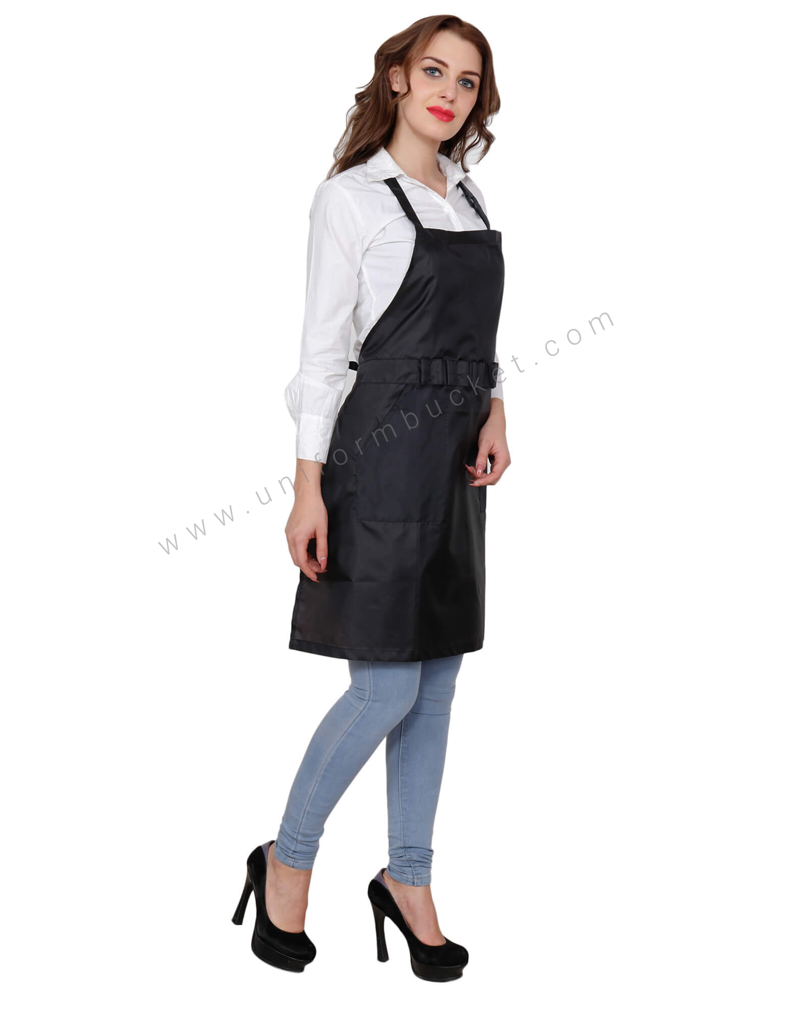 Black Bib Apron With Multi Utility Loops thumbnail 2