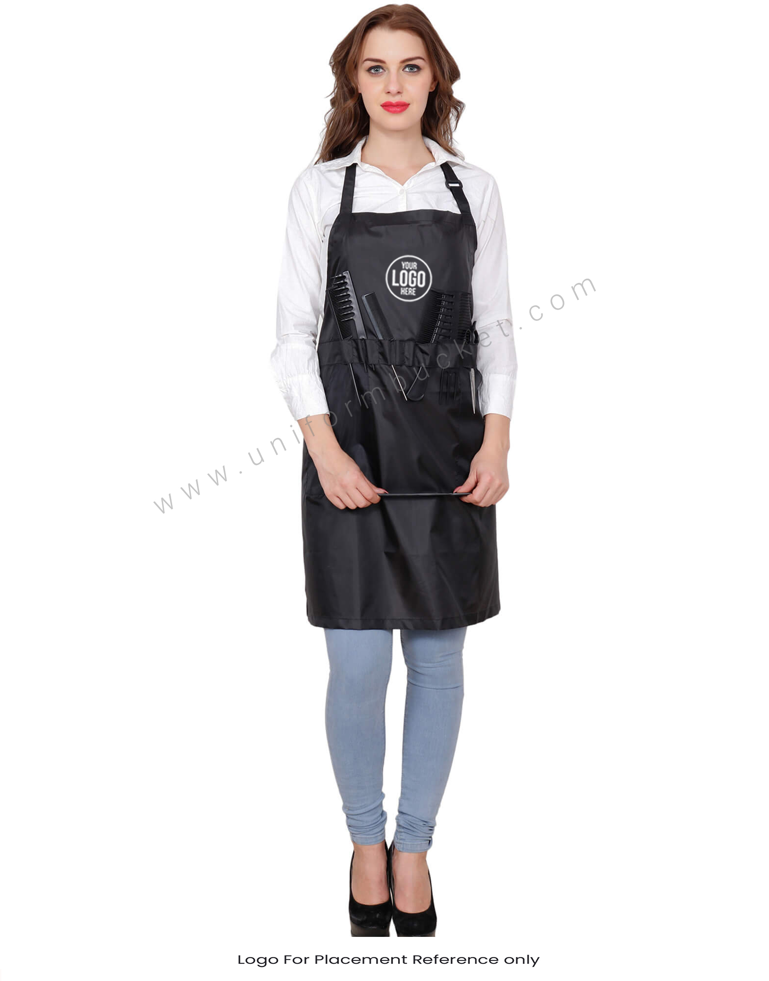 Black Bib Apron With Multi Utility Loops thumbnail 4