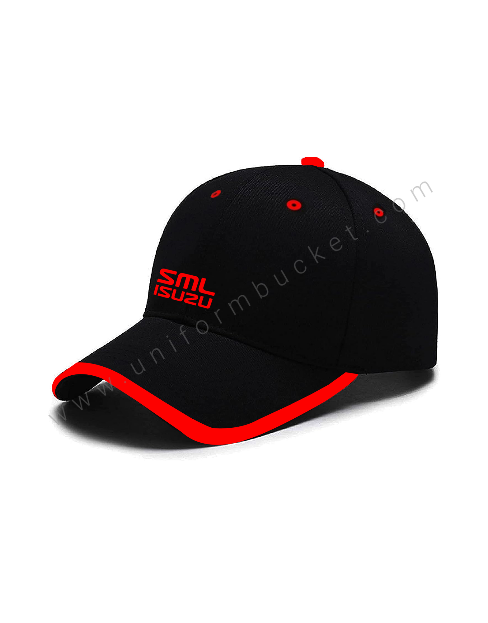 Black Cap with Red Trim thumbnail 2