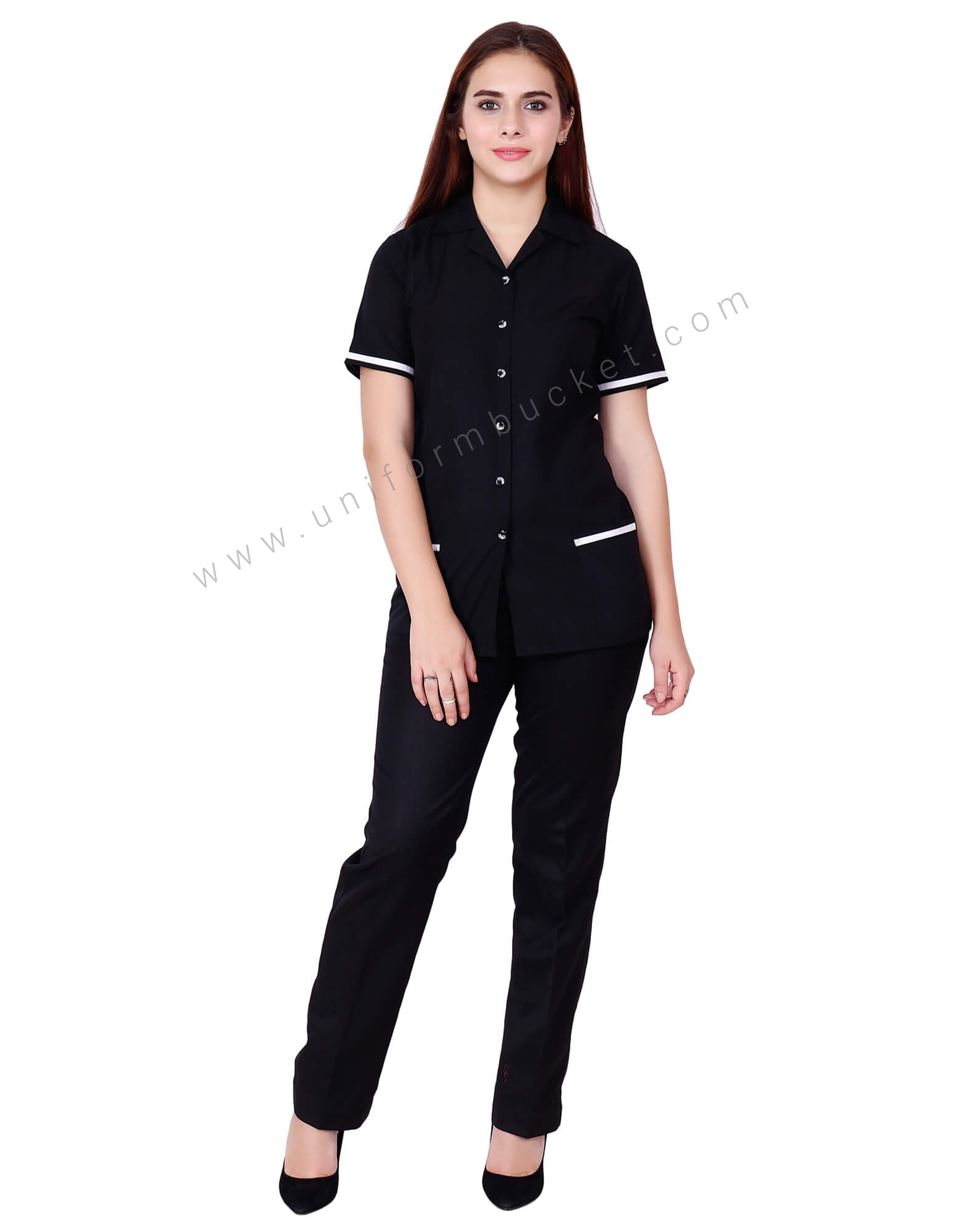 Black Shirt With White Trims thumbnail 3