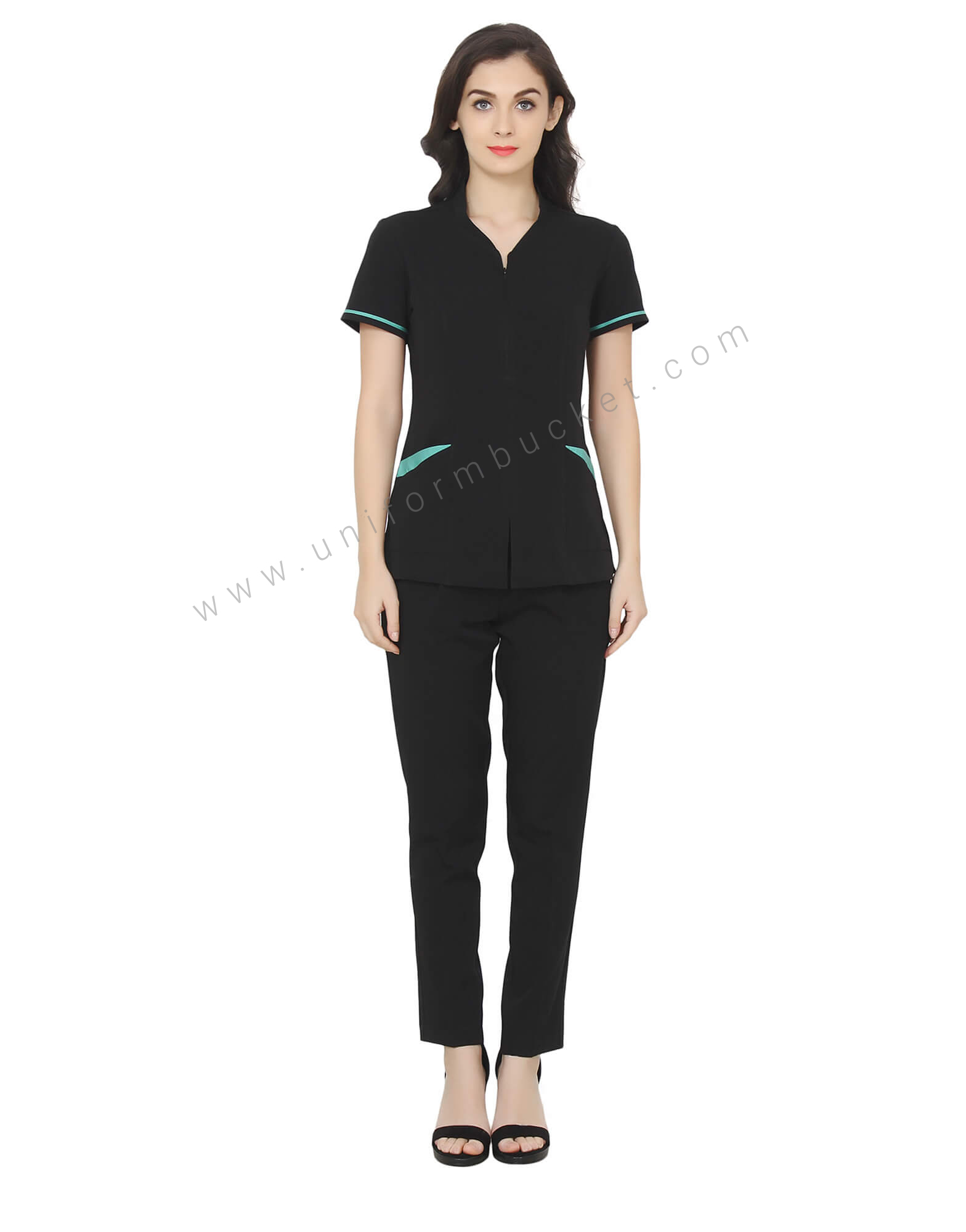 Two tone Tunic With Front Opening thumbnail 2