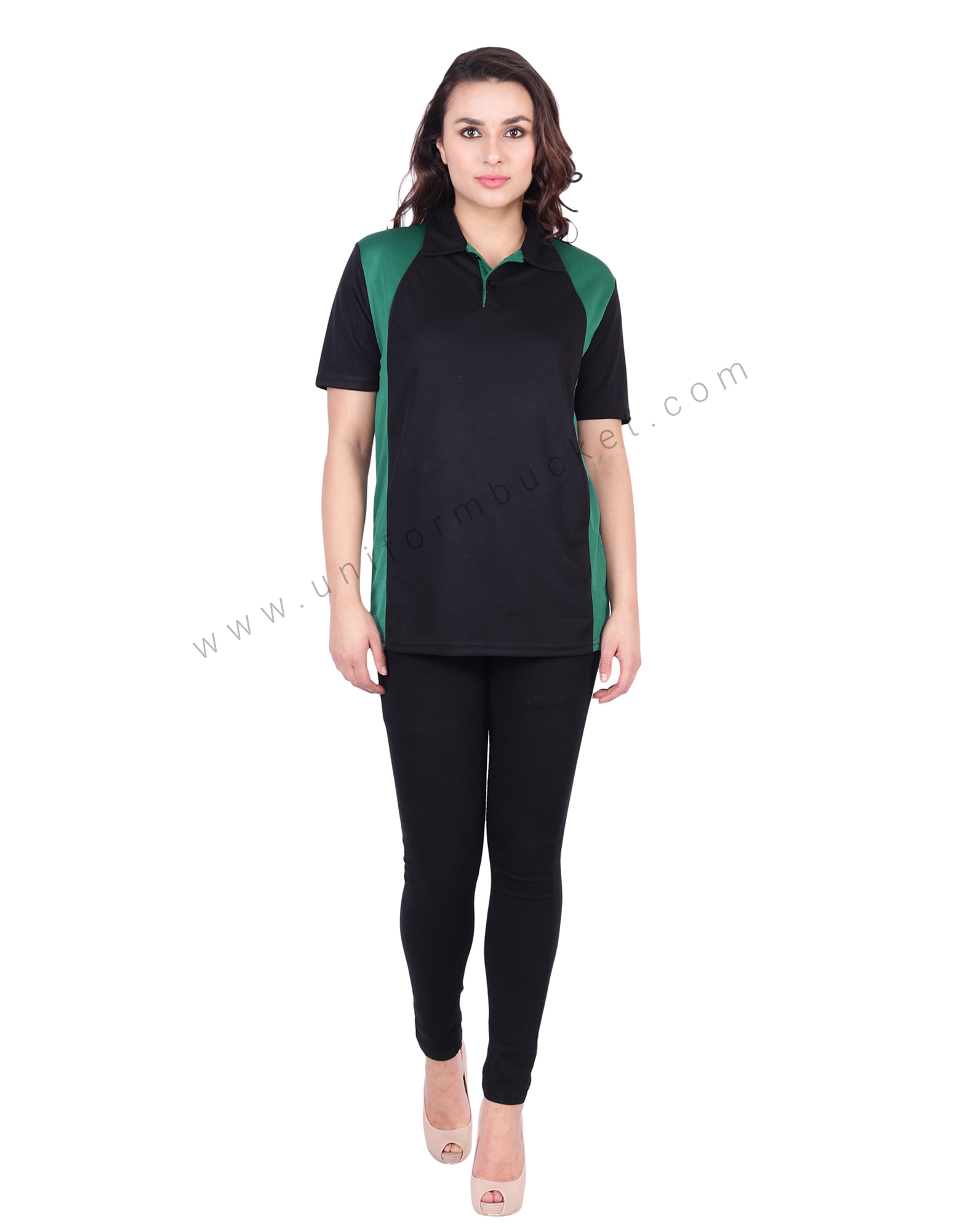 Black & Green  Designer Polo T-Shirt thumbnail 2