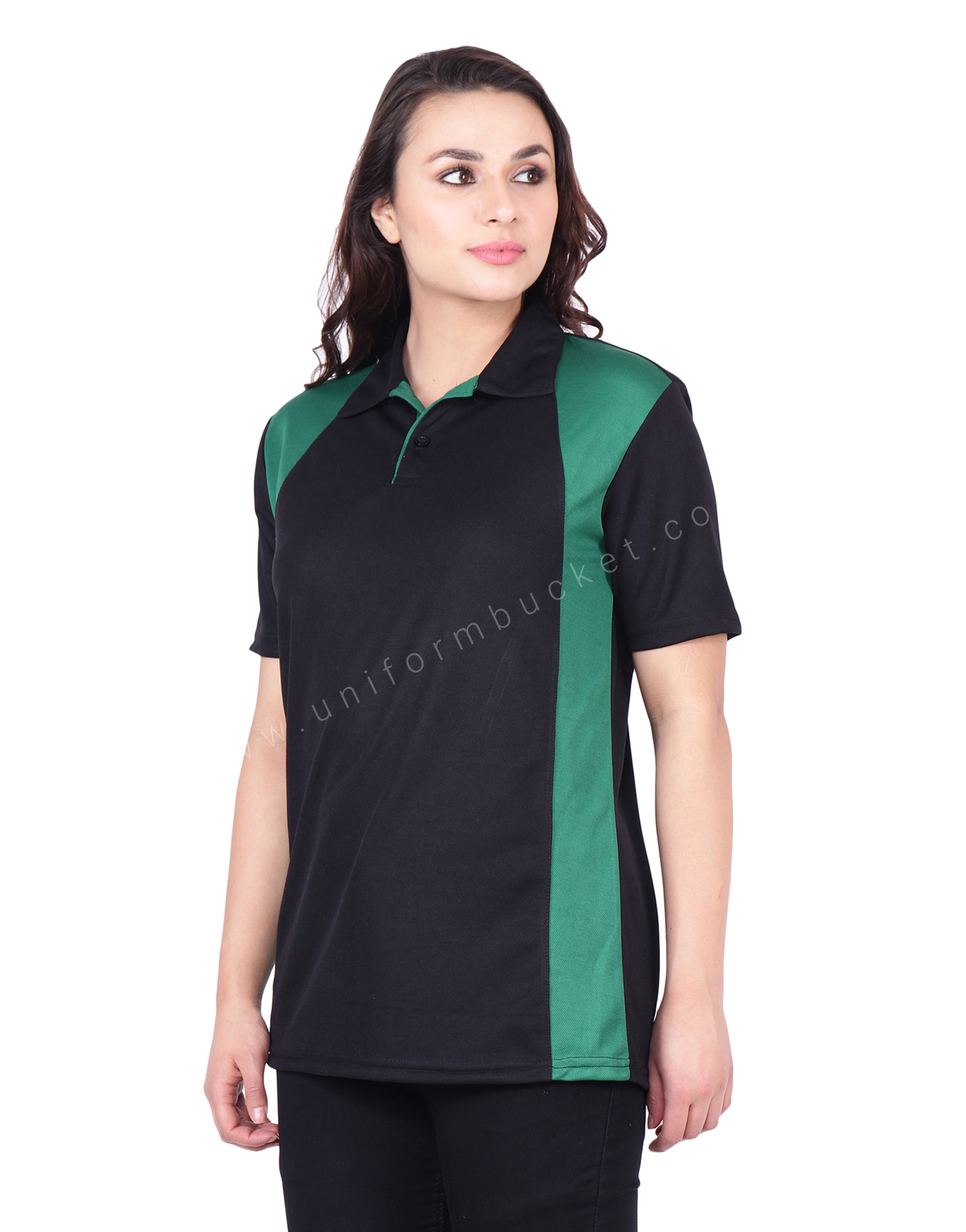 Black & Green  Designer Polo T-Shirt thumbnail 4