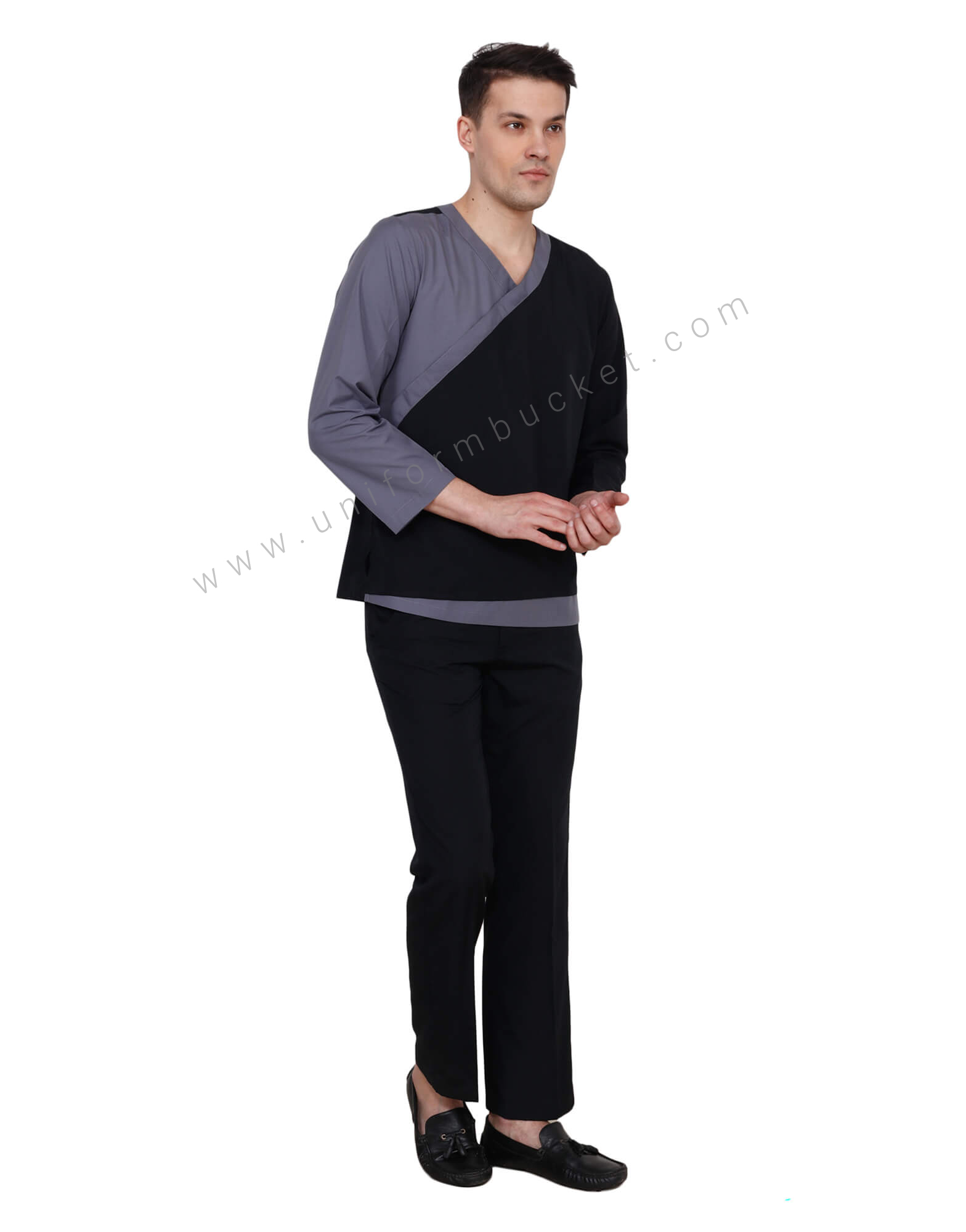 Two Tone Crossover Spa Tunic view 1