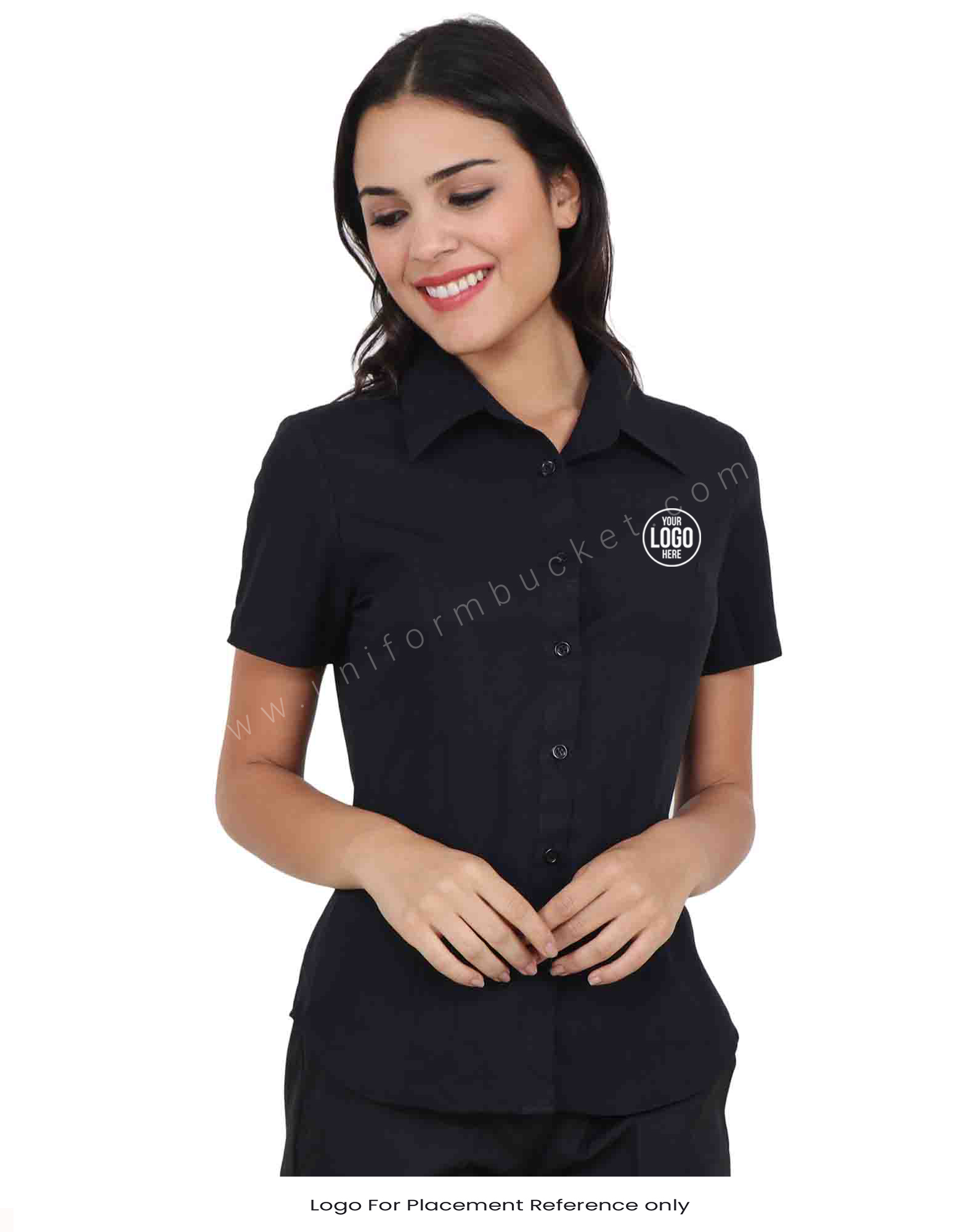 Half Sleeve Black Fitted Shirt thumbnail 4