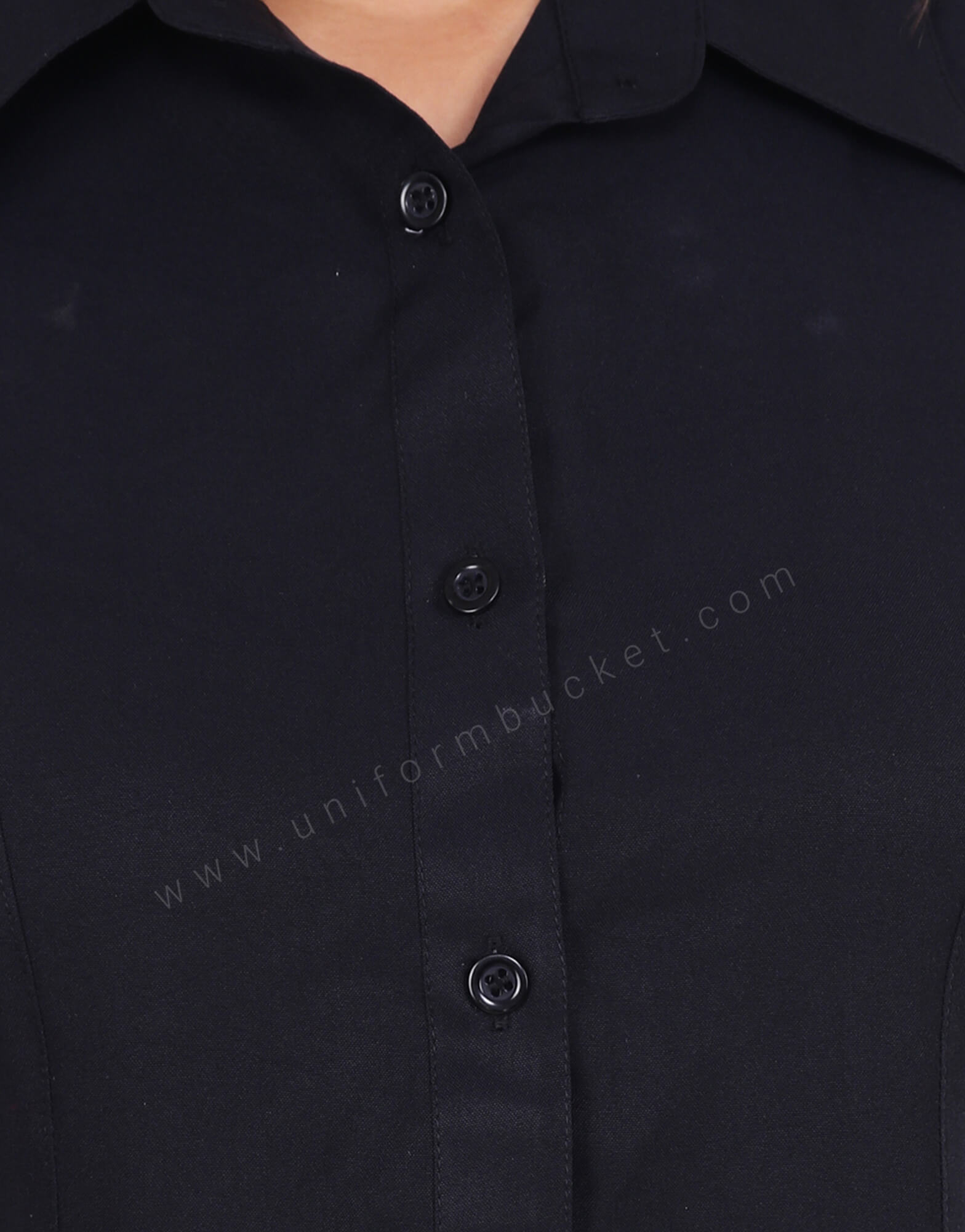 Half Sleeve Black Fitted Shirt thumbnail 3