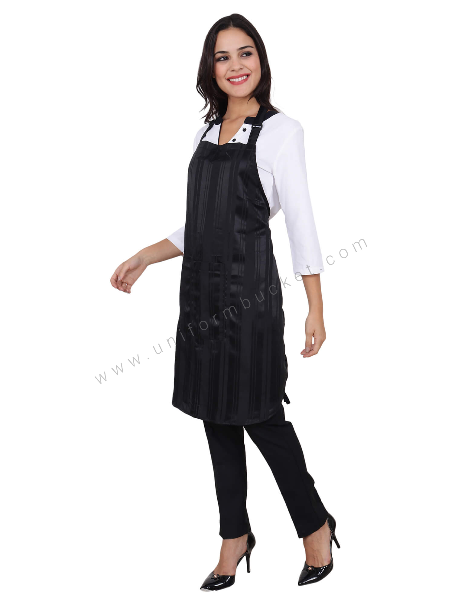 Black Lining Apron With Front Pocket thumbnail 2