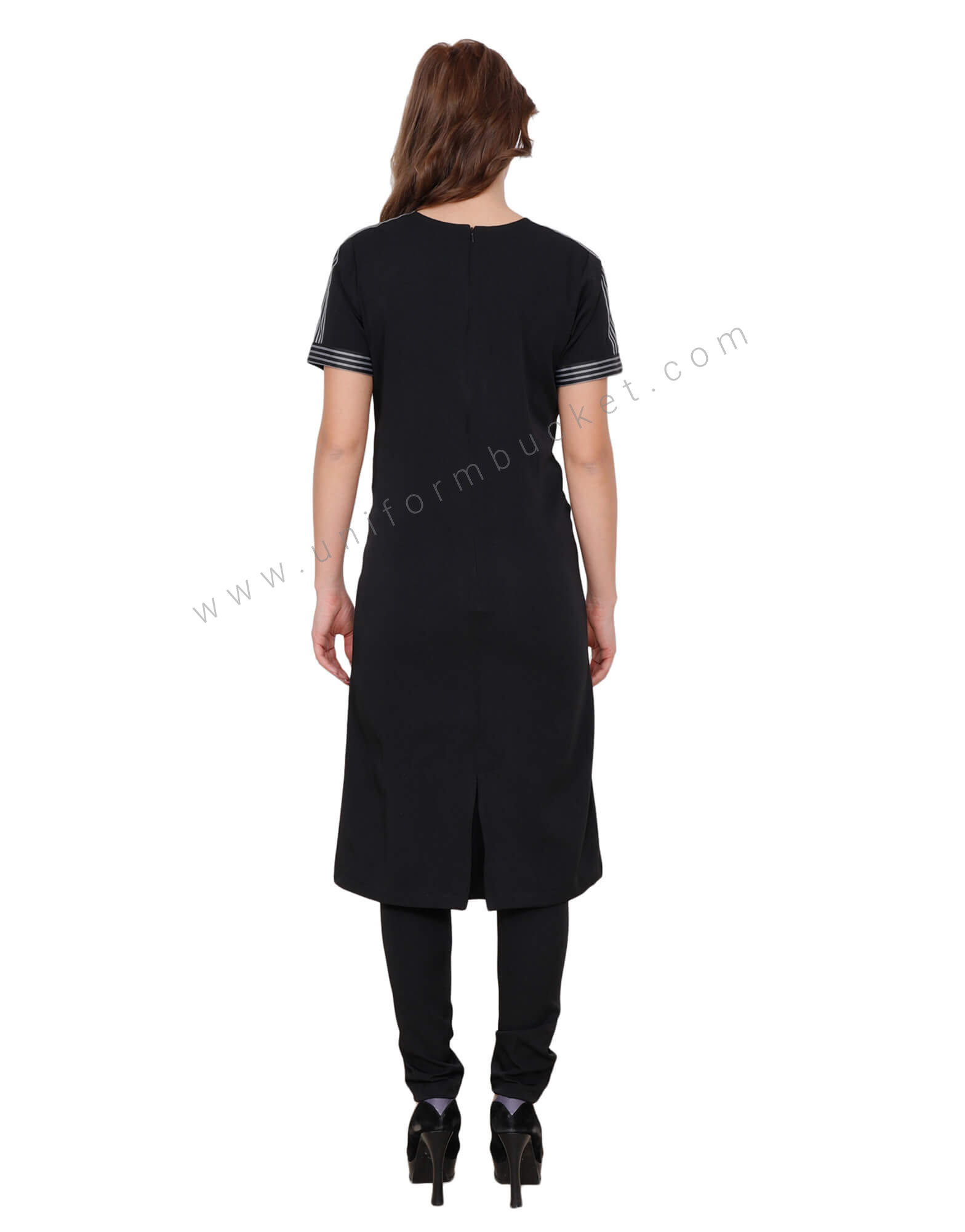 Black Long Tunic With Zebra Pattern thumbnail 3