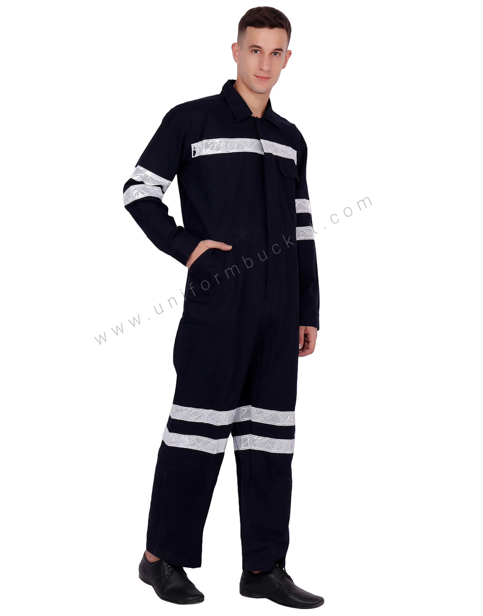 Black Overall With Visibility Stripes thumbnail 2