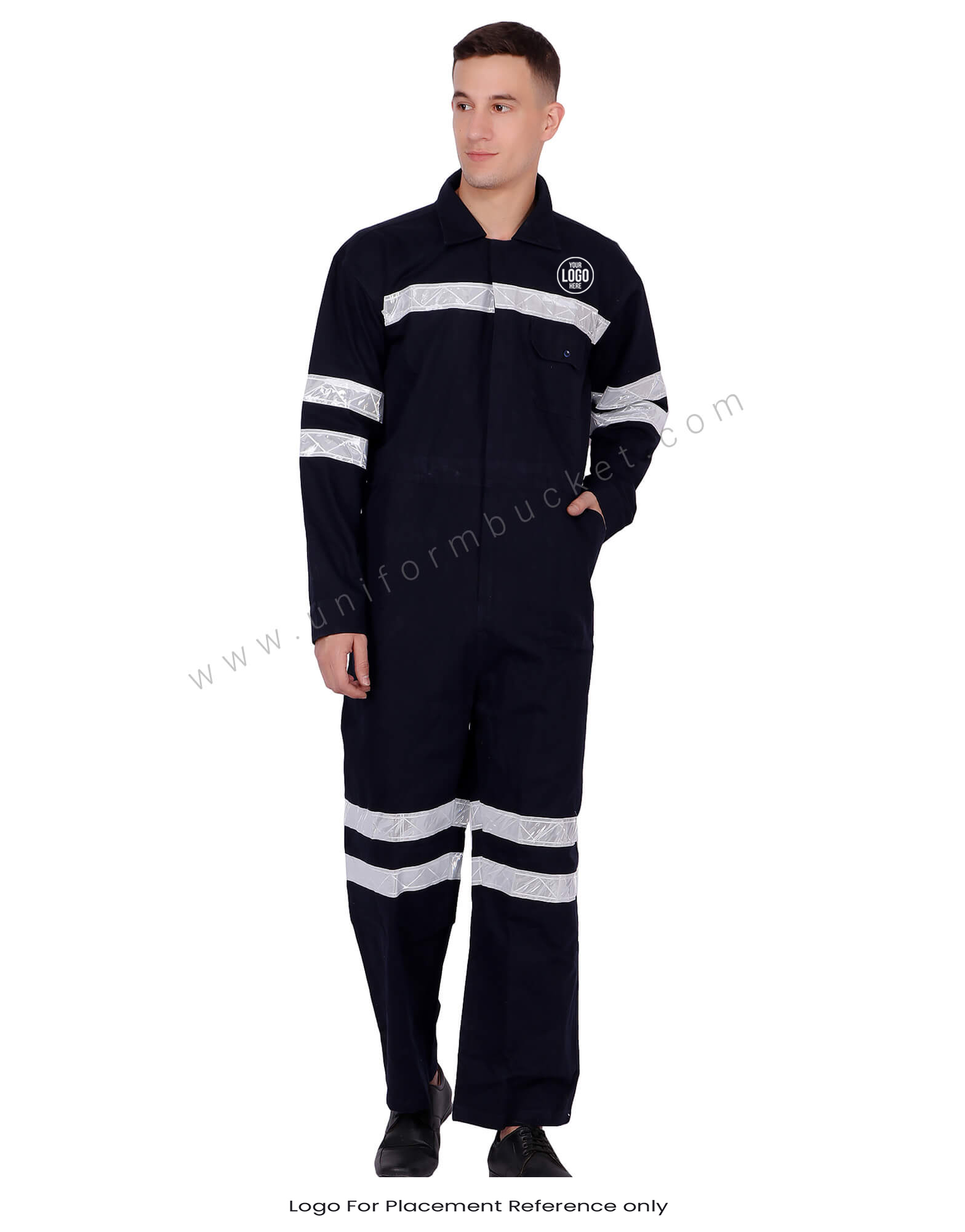 Black Overall With Visibility Stripes thumbnail 4