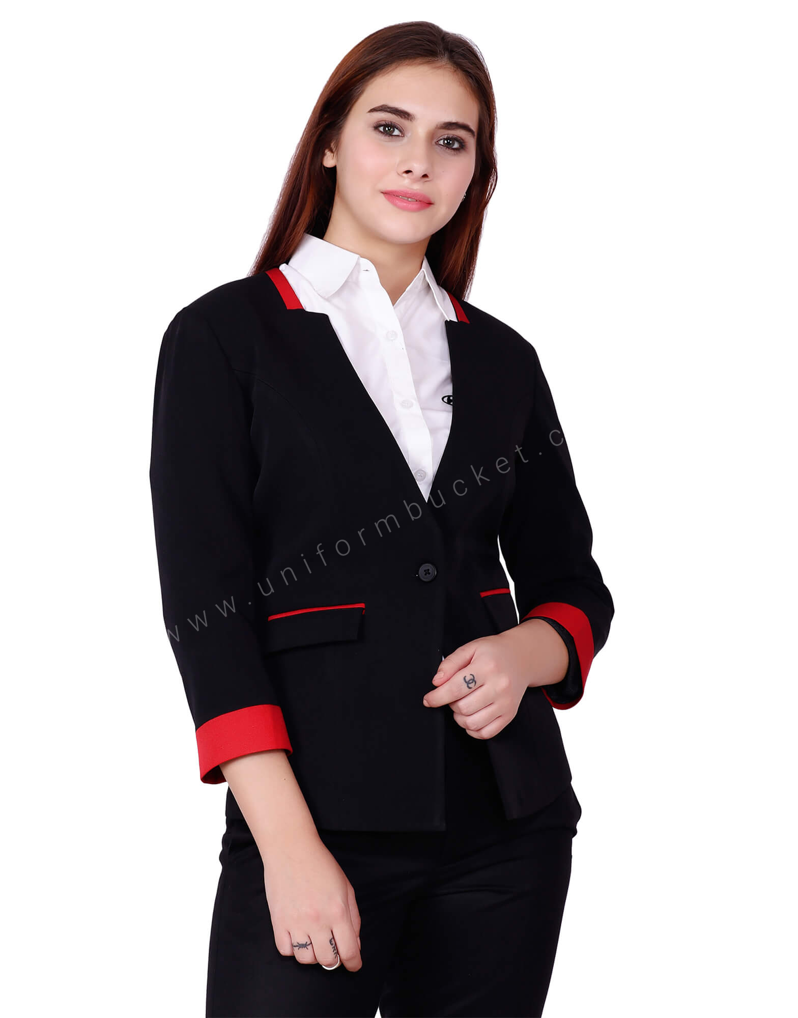 Corporate Blazer With Red Trims view 1