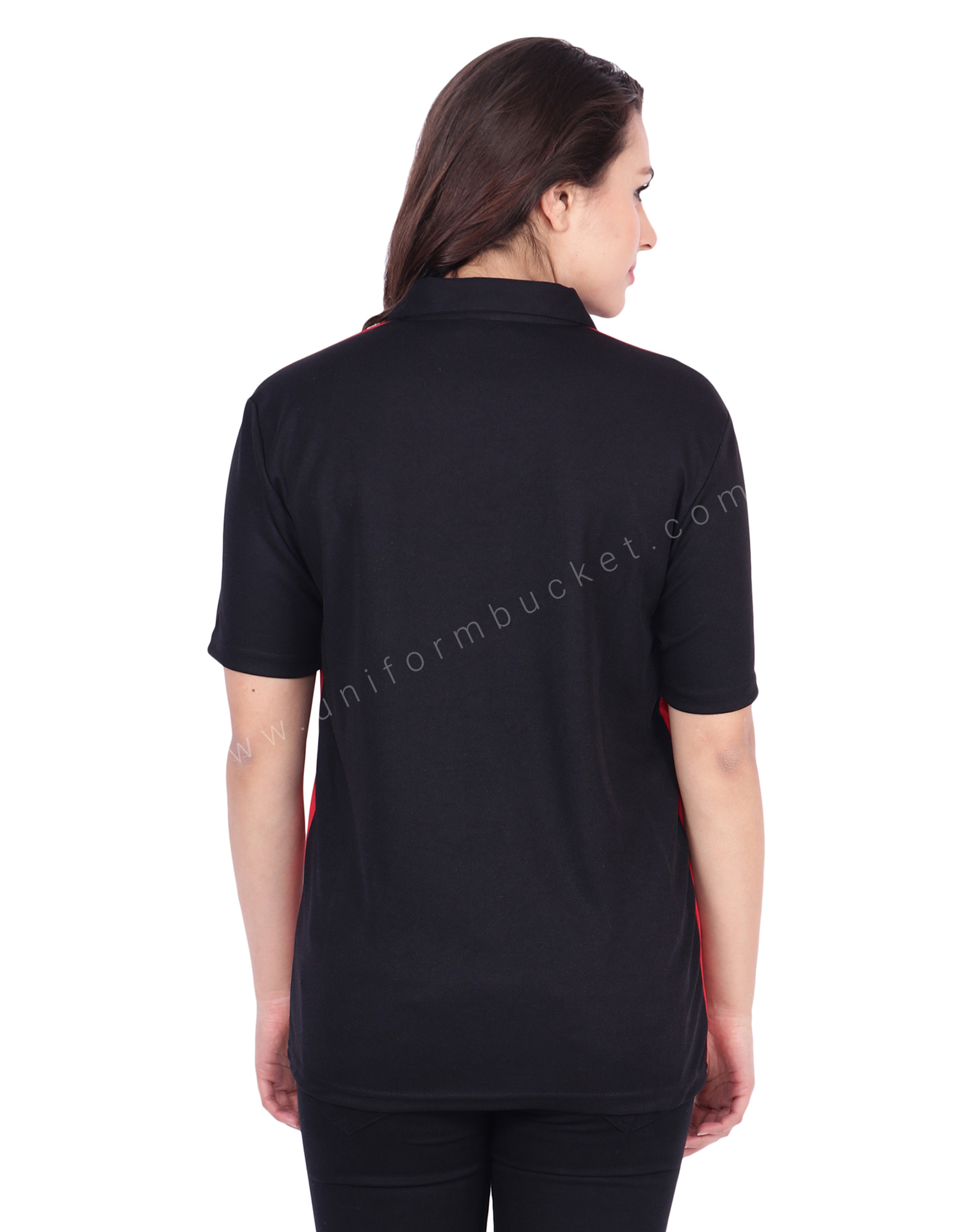 Black & Red  Designer Polo T-Shirt thumbnail 2