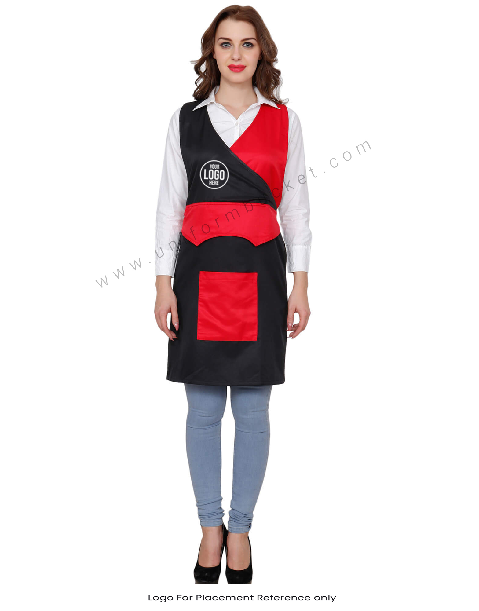 Double Tone Crossover Apron With Patch Pocket thumbnail 4