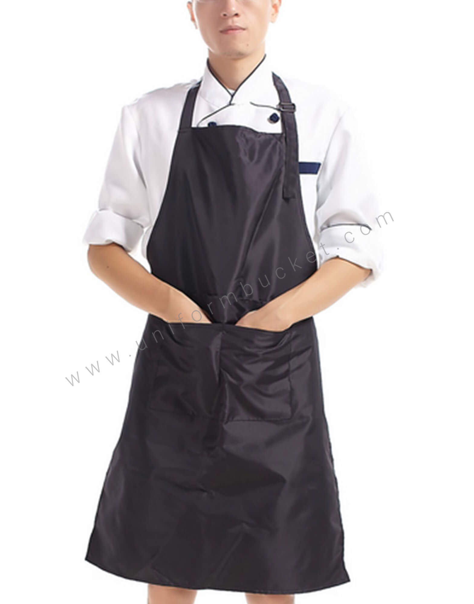 Black Salon Apron With Bib Adjuster thumbnail 2