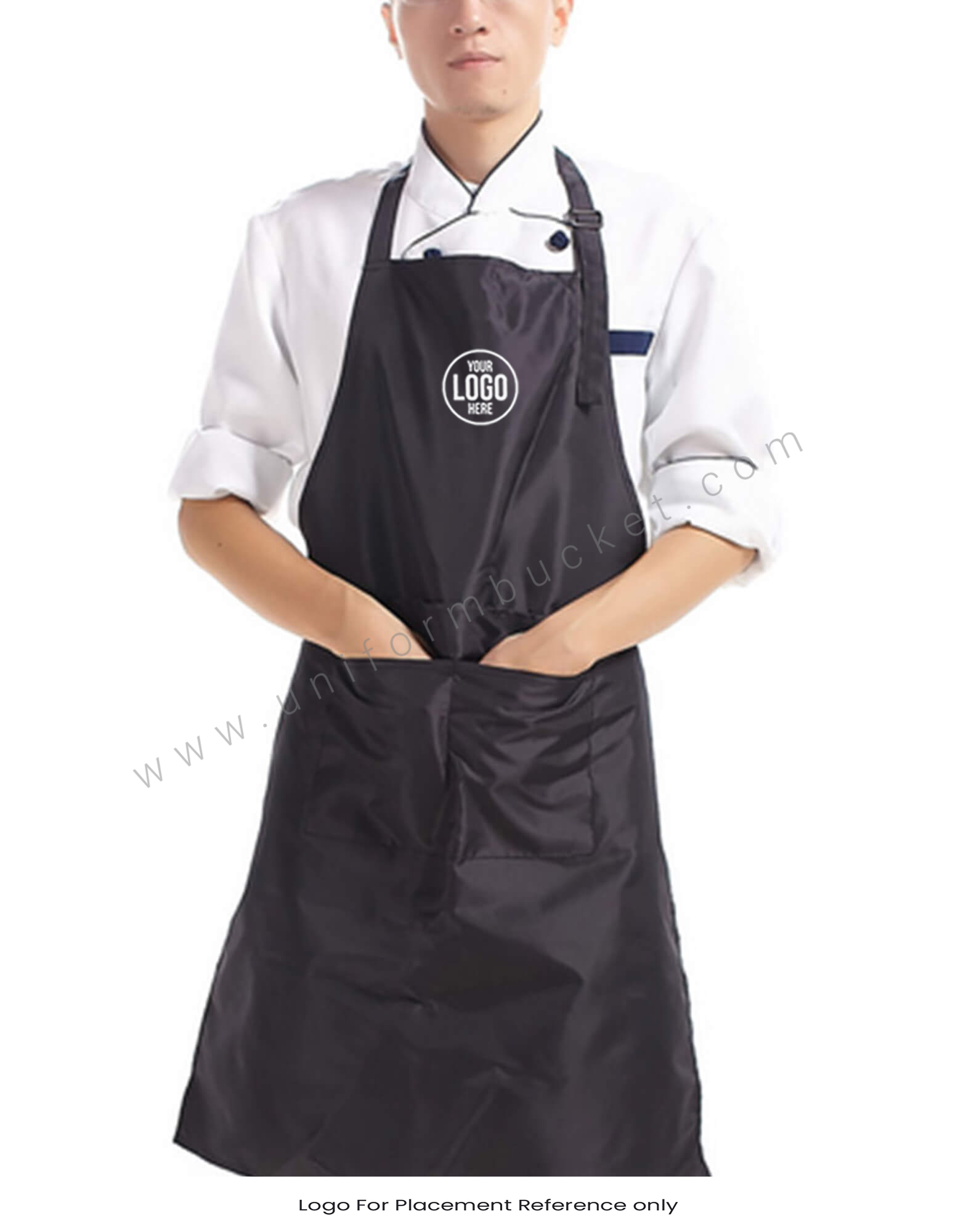Black Salon Apron With Bib Adjuster thumbnail 3