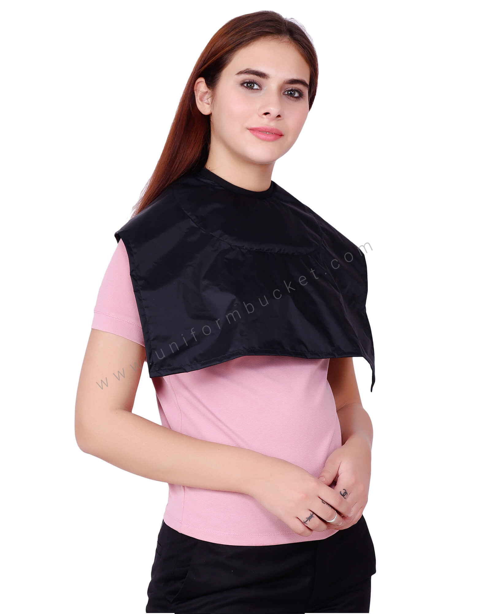 Rubberised Fabric Black Short Cape view 1