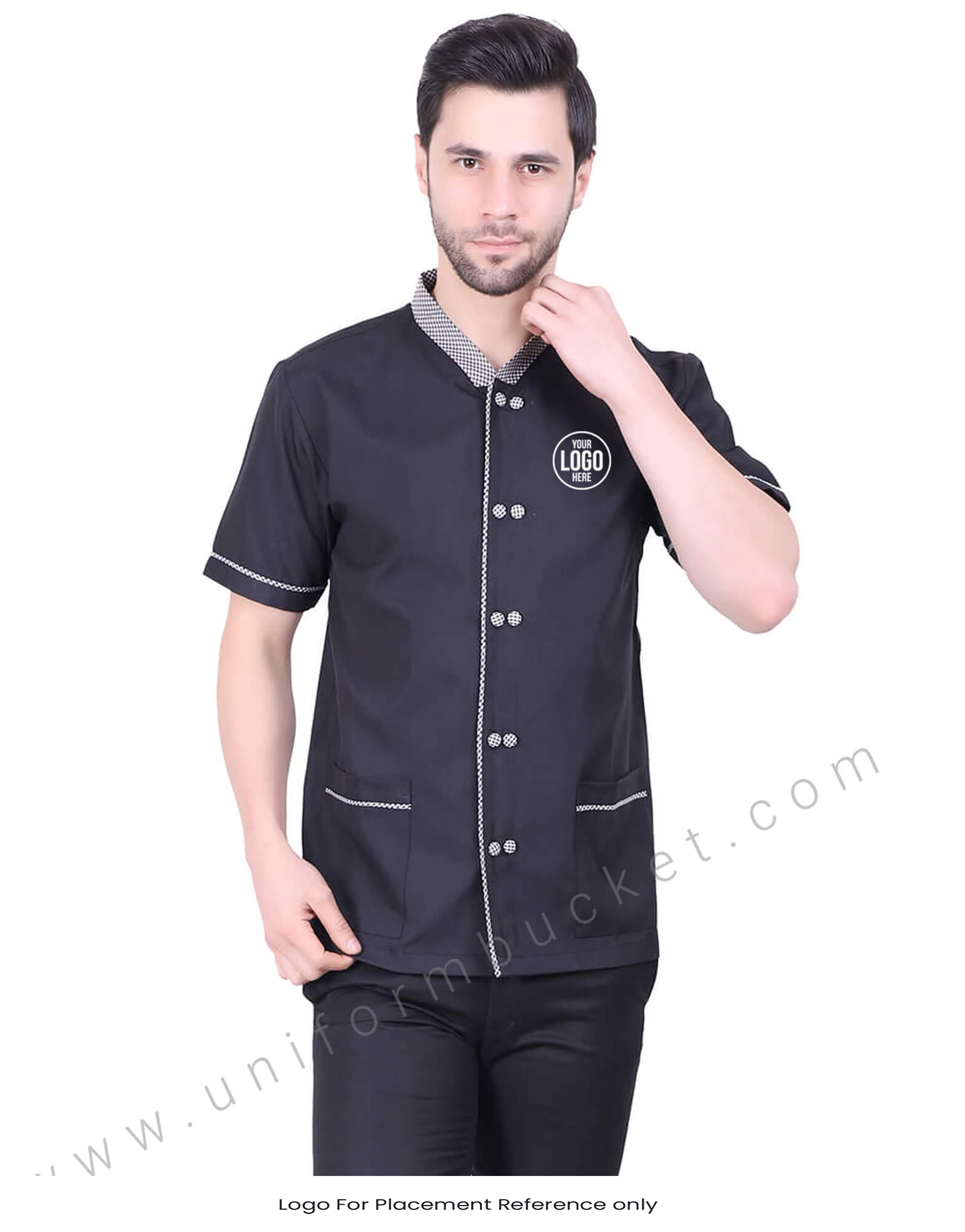 Double Button Black Shirt thumbnail 4