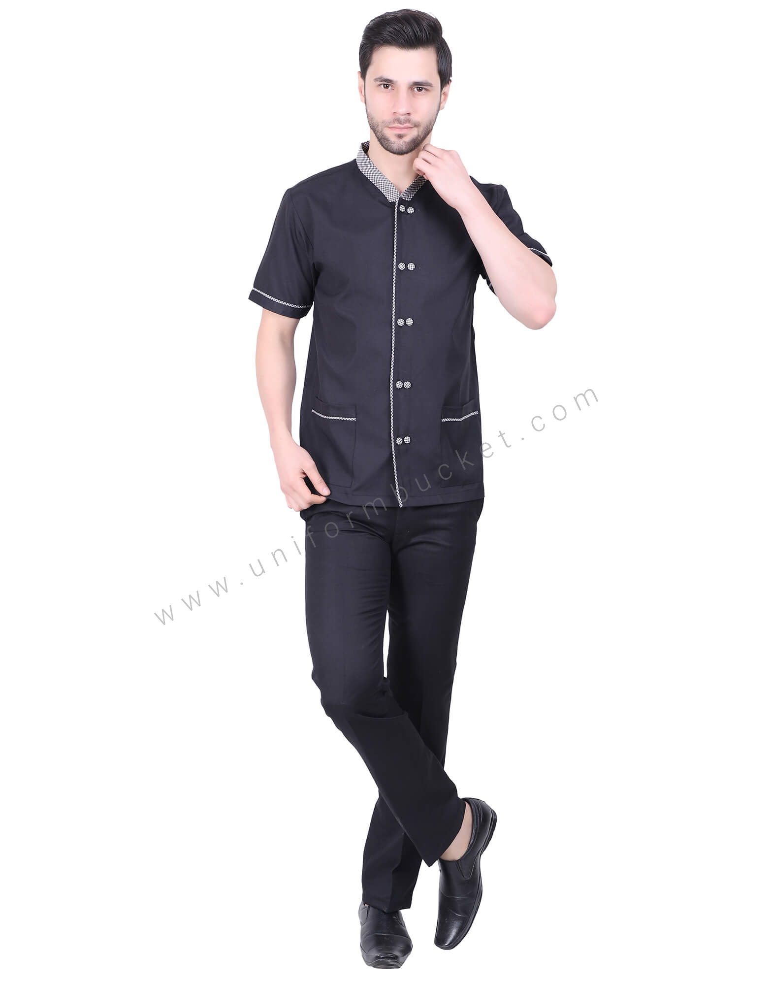 Double Button Black Shirt thumbnail 3