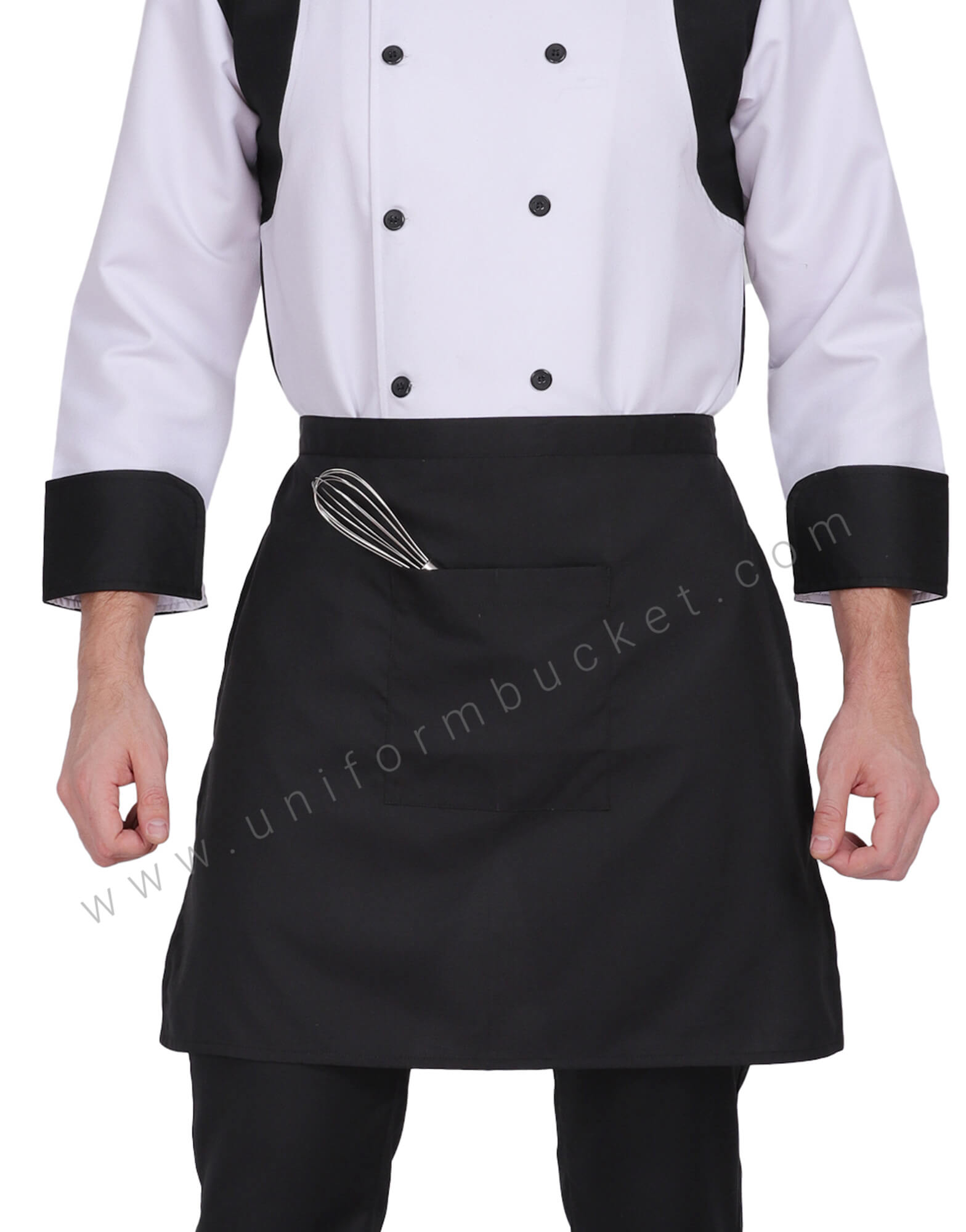Black Stylish short apron thumbnail 3