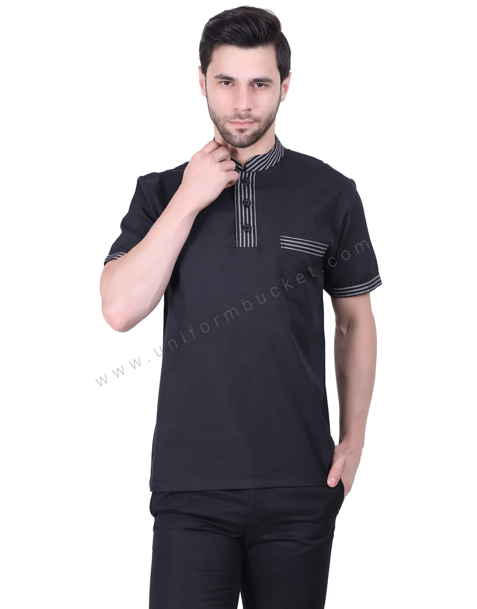 Black Stylish T- Shirt With Zebra Patterns view 1