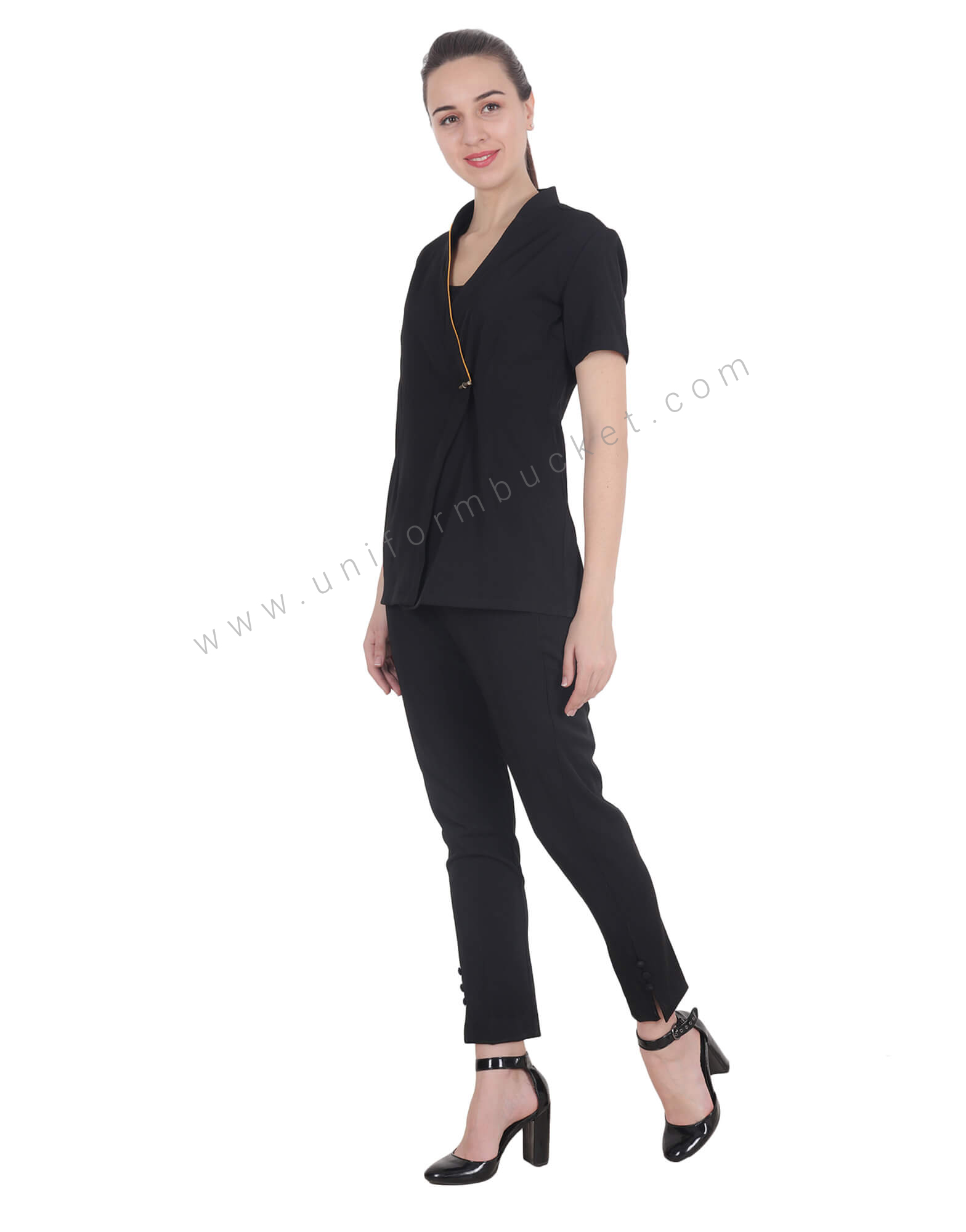 Shawl Collar Top With Side Opening thumbnail 3