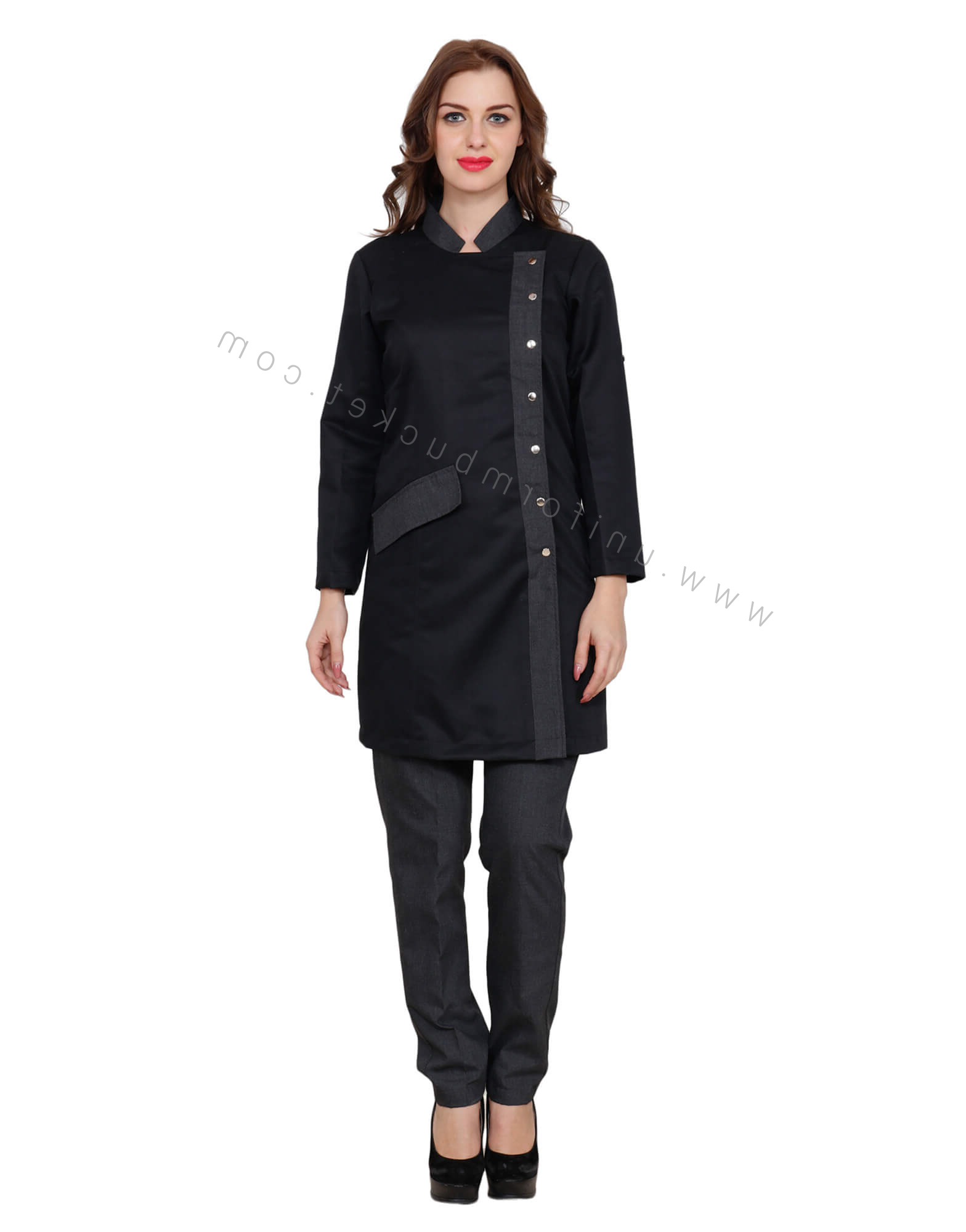 Side Metal Button Long Tunic thumbnail 2