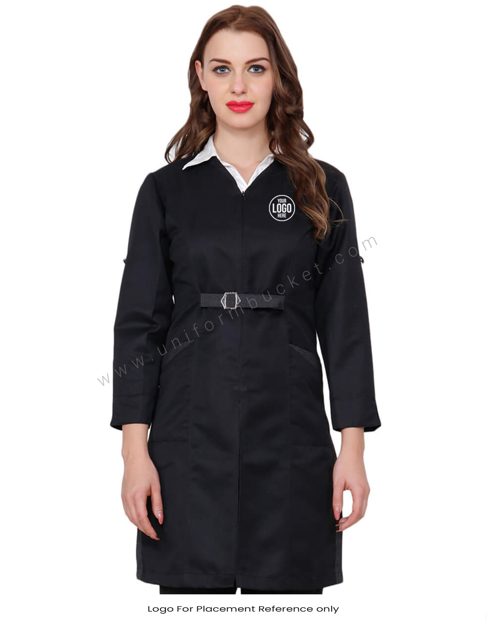 Black Tunic With Adjuster Loop And Side Pockets thumbnail 4