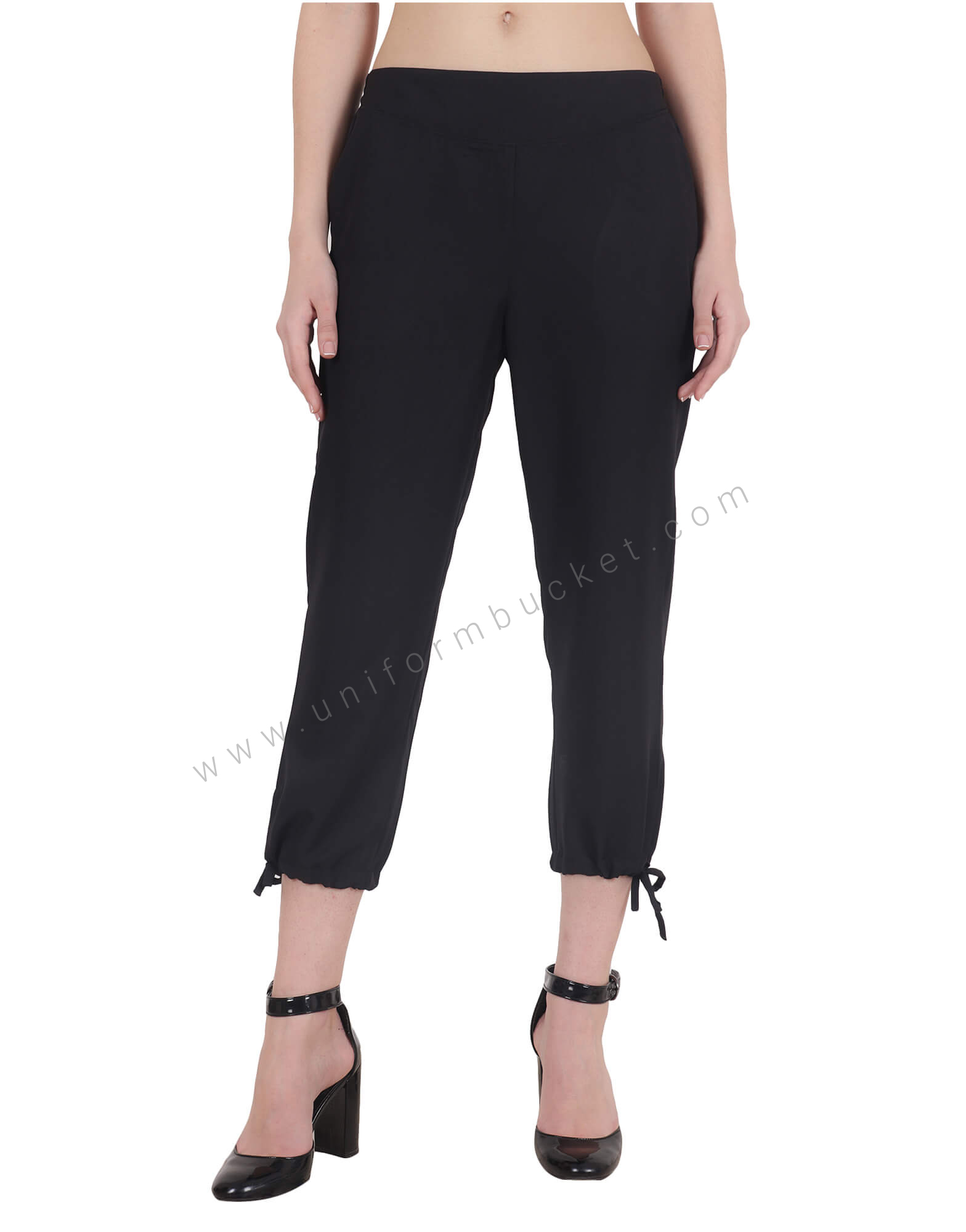 Black Uniform Capri For Women thumbnail 2