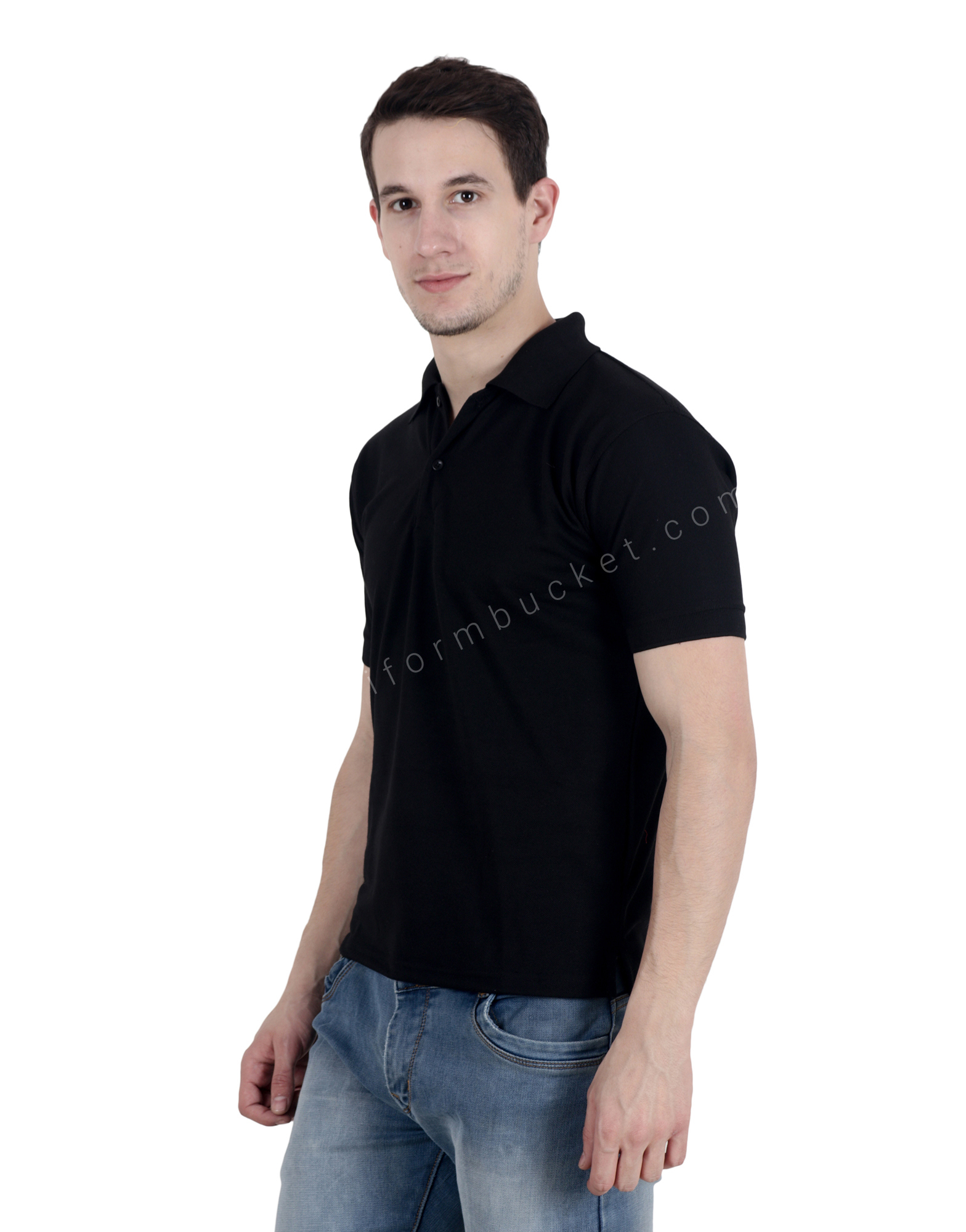 Black Uniform Polo T- Shirt view 1