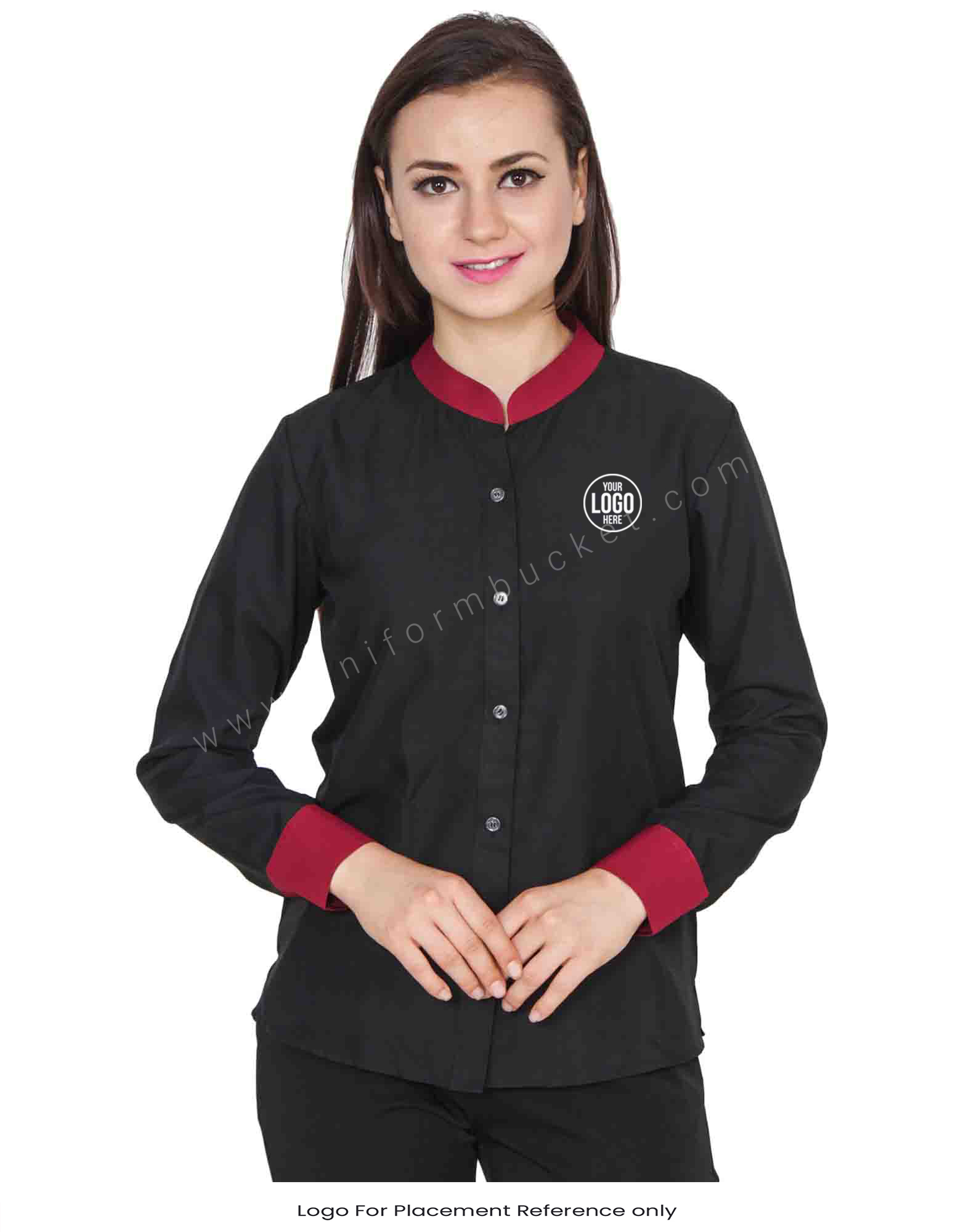 Black Shirt with Maroon Trimmings thumbnail 5