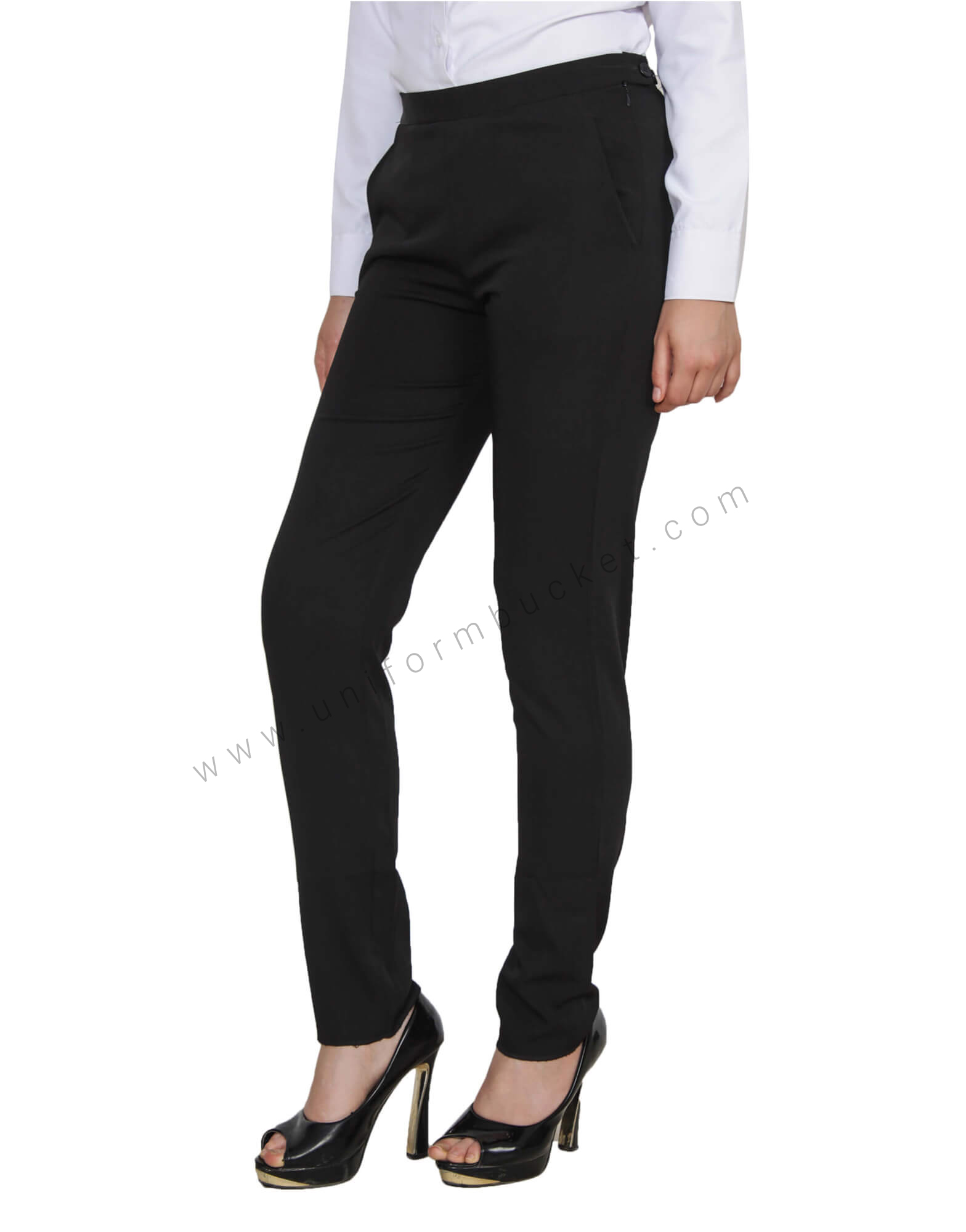 Black Formal Trouser With Adjuster Buttons thumbnail 3