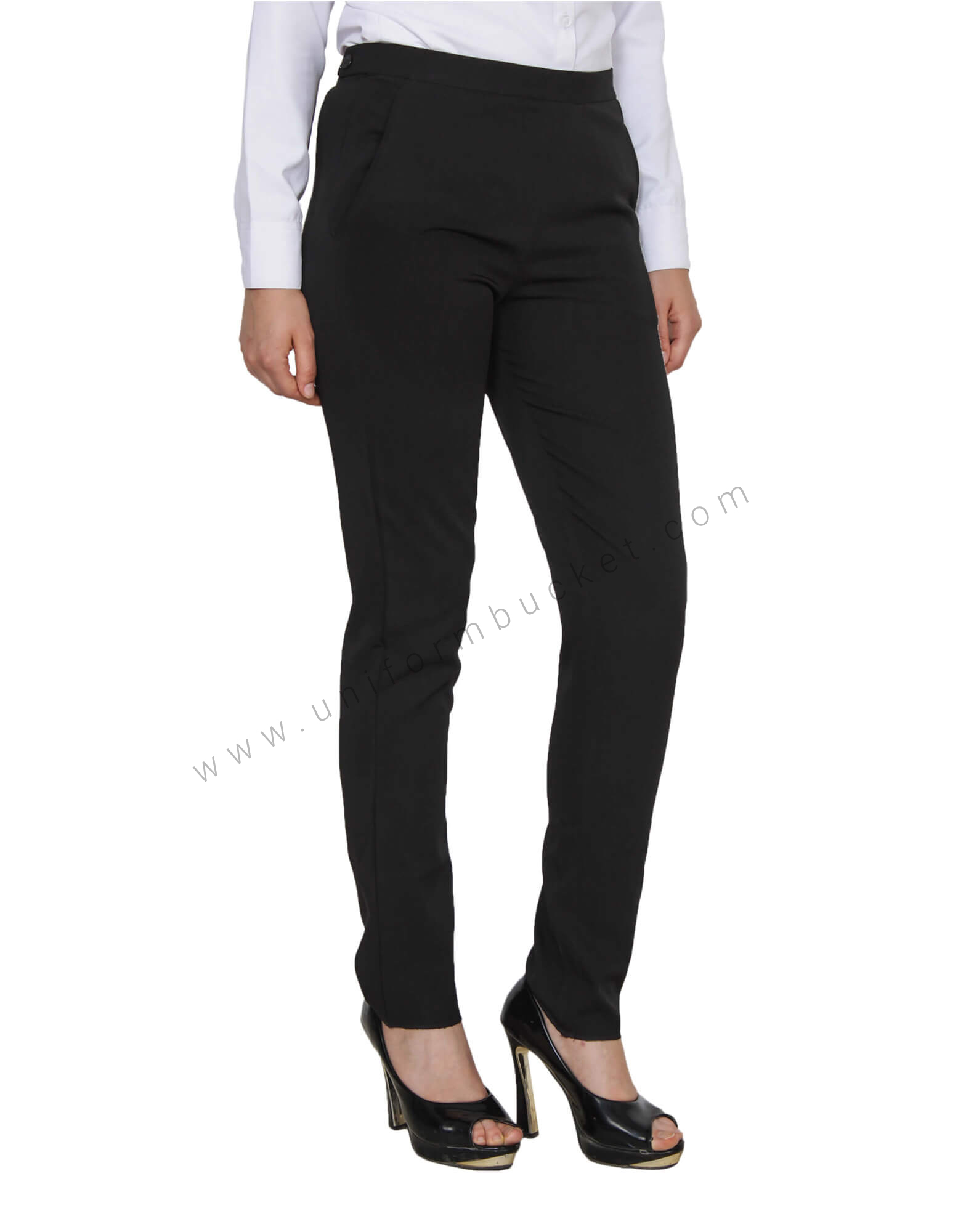 Black Formal Trouser With Adjuster Buttons thumbnail 2