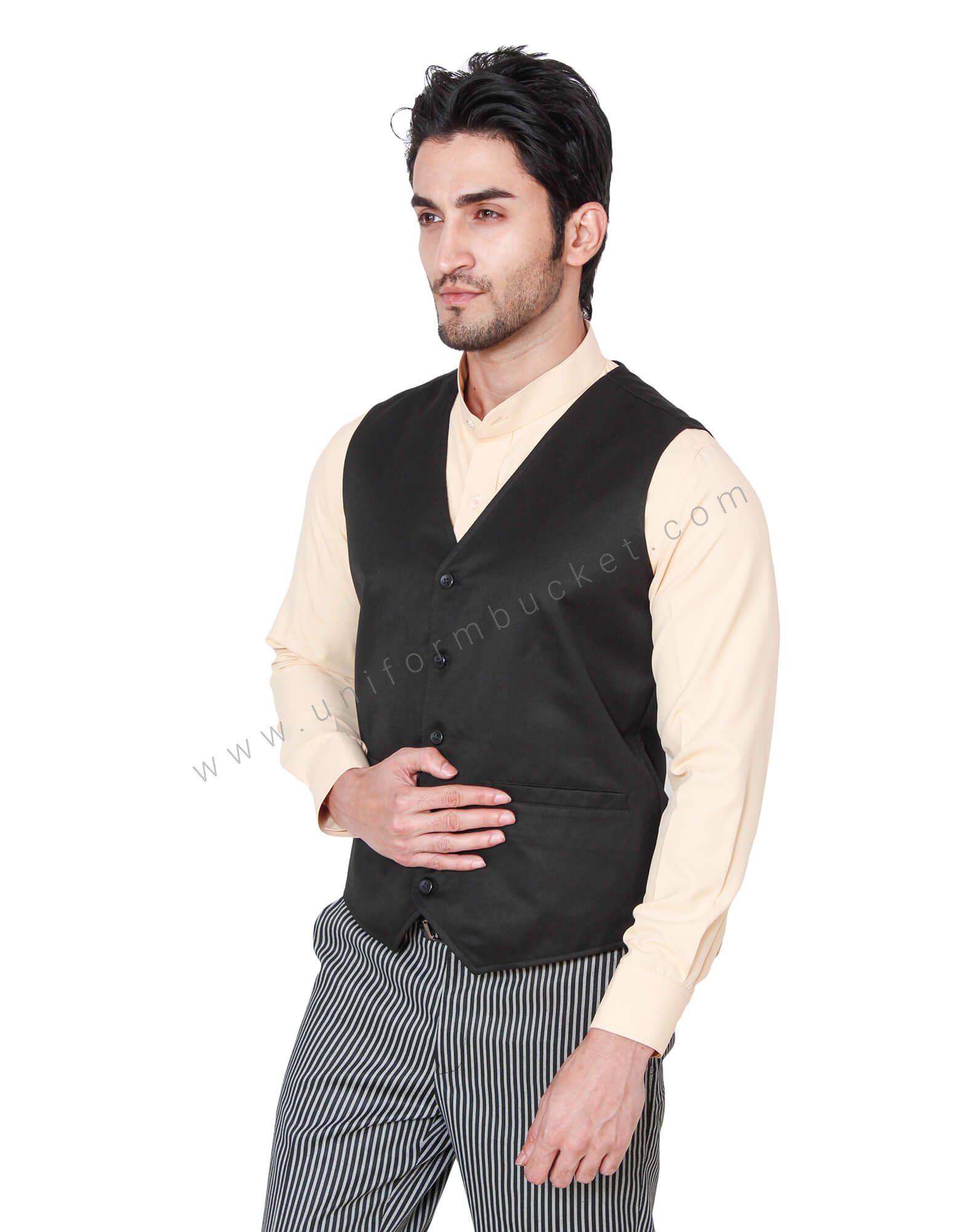 Classic Black Waistcoat view 1