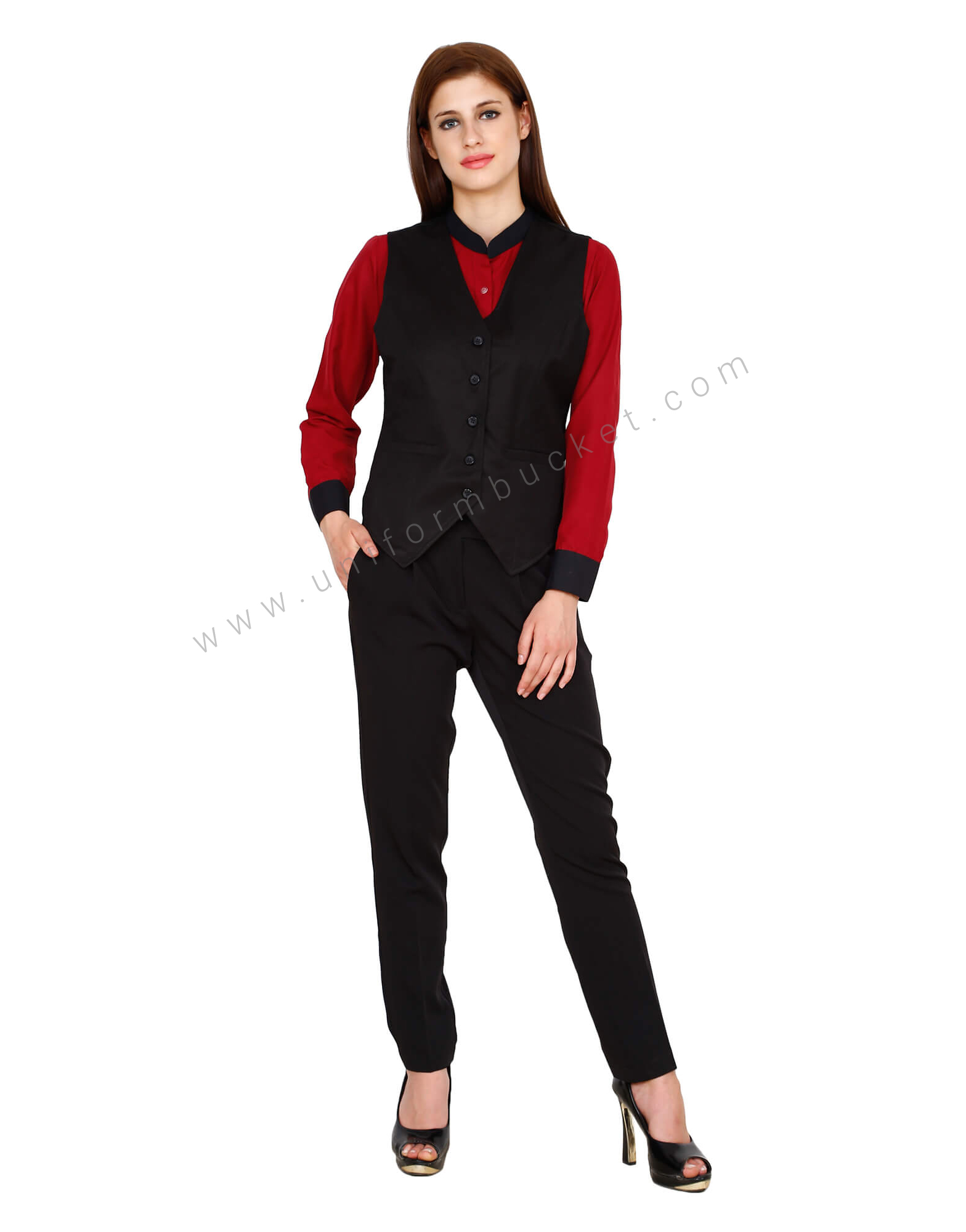 Black Vest With Adjuster At the Back thumbnail 3