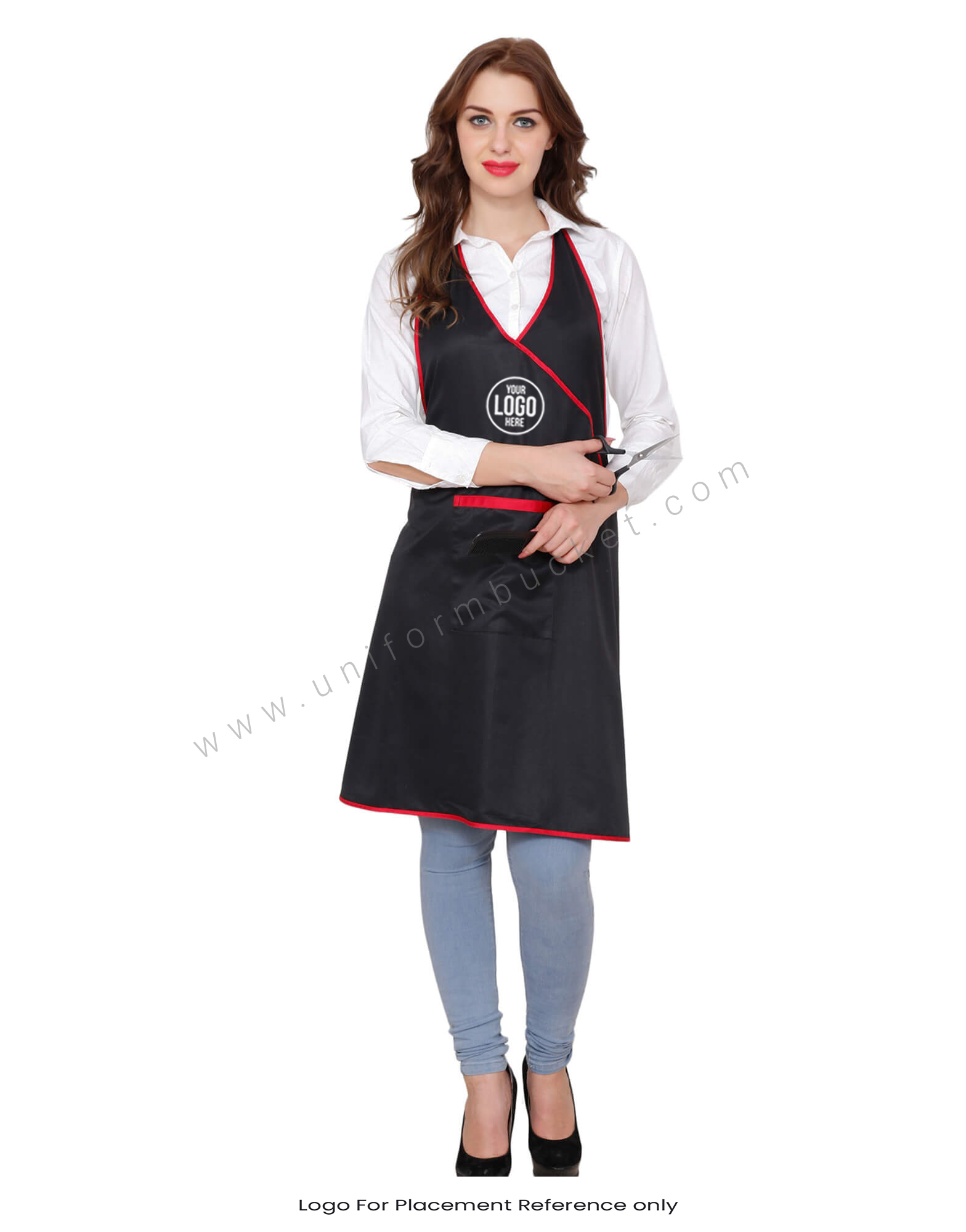 Black Crossover Tuxedo Apron thumbnail 4